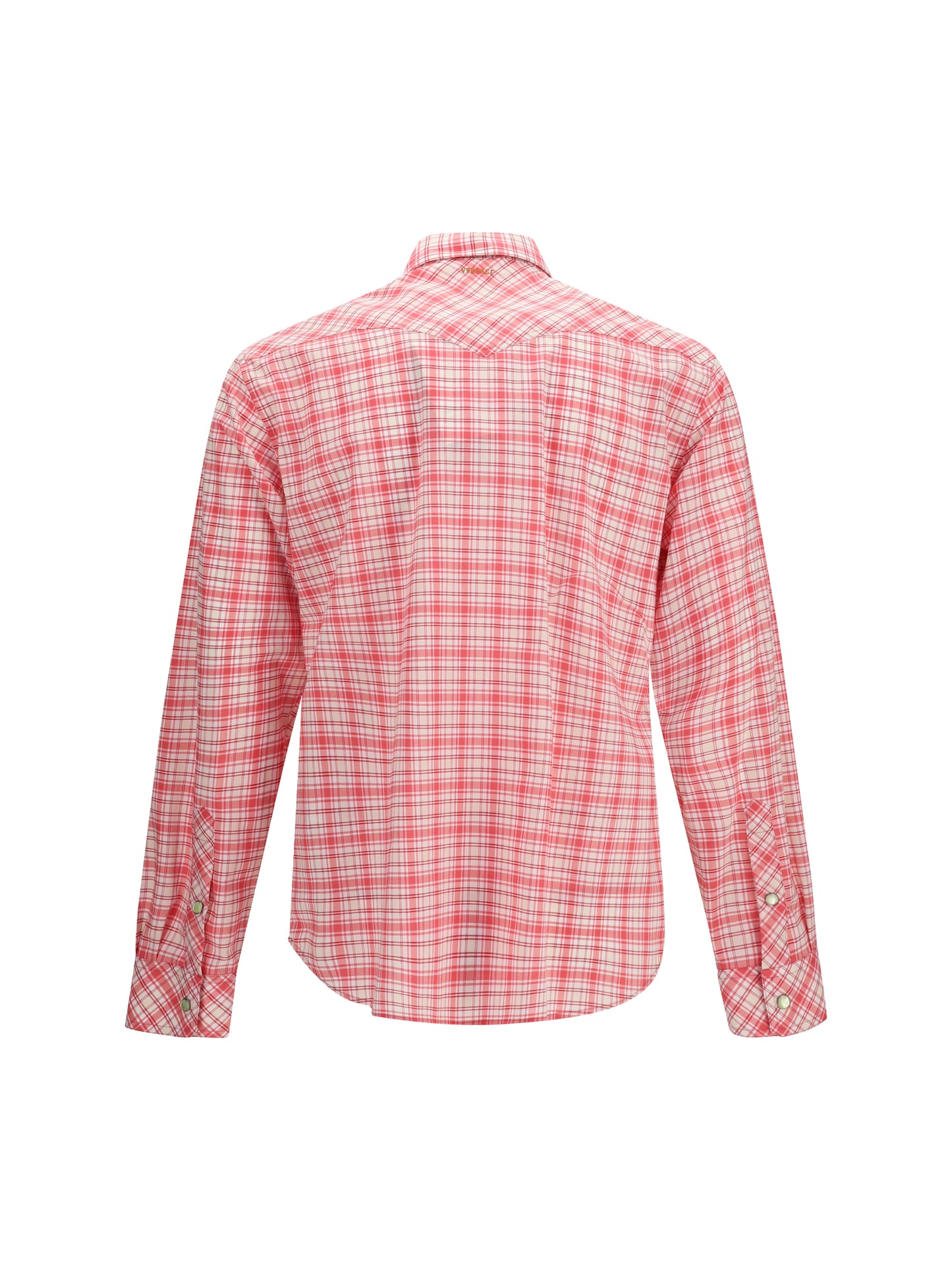 Versace Men Slim Checked Cotton Poplin Shirt VERSACE