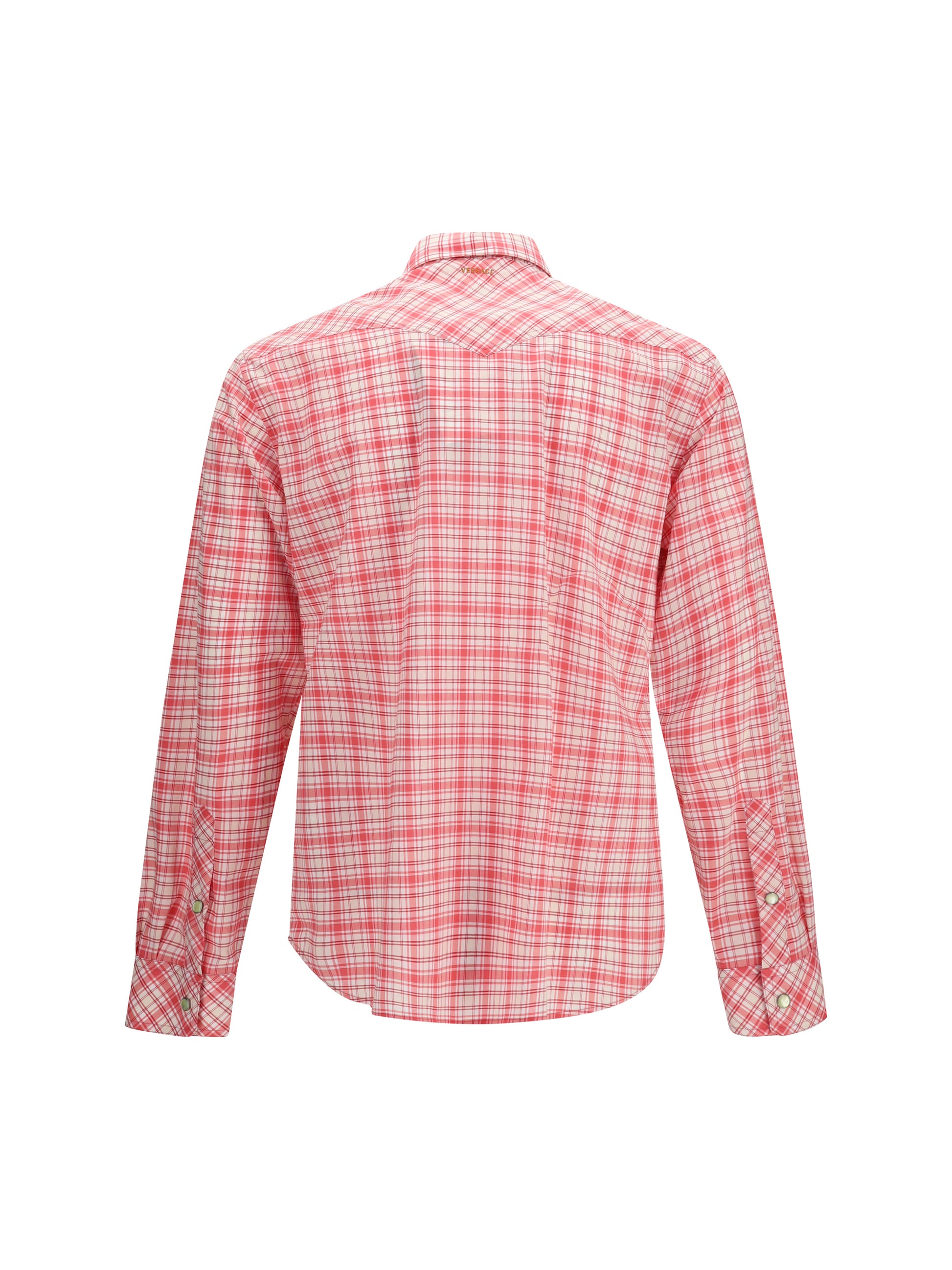 Versace Men Slim Checked Cotton Poplin Shirt VERSACE