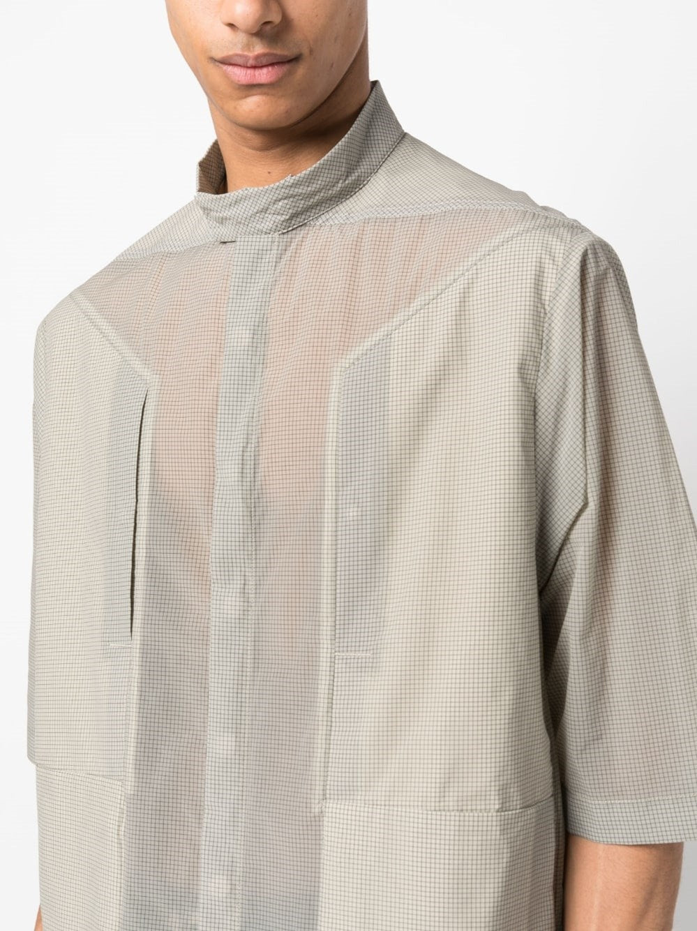 Rick Owens Men Oversized Shirt With Check Pattern RICK OWENS