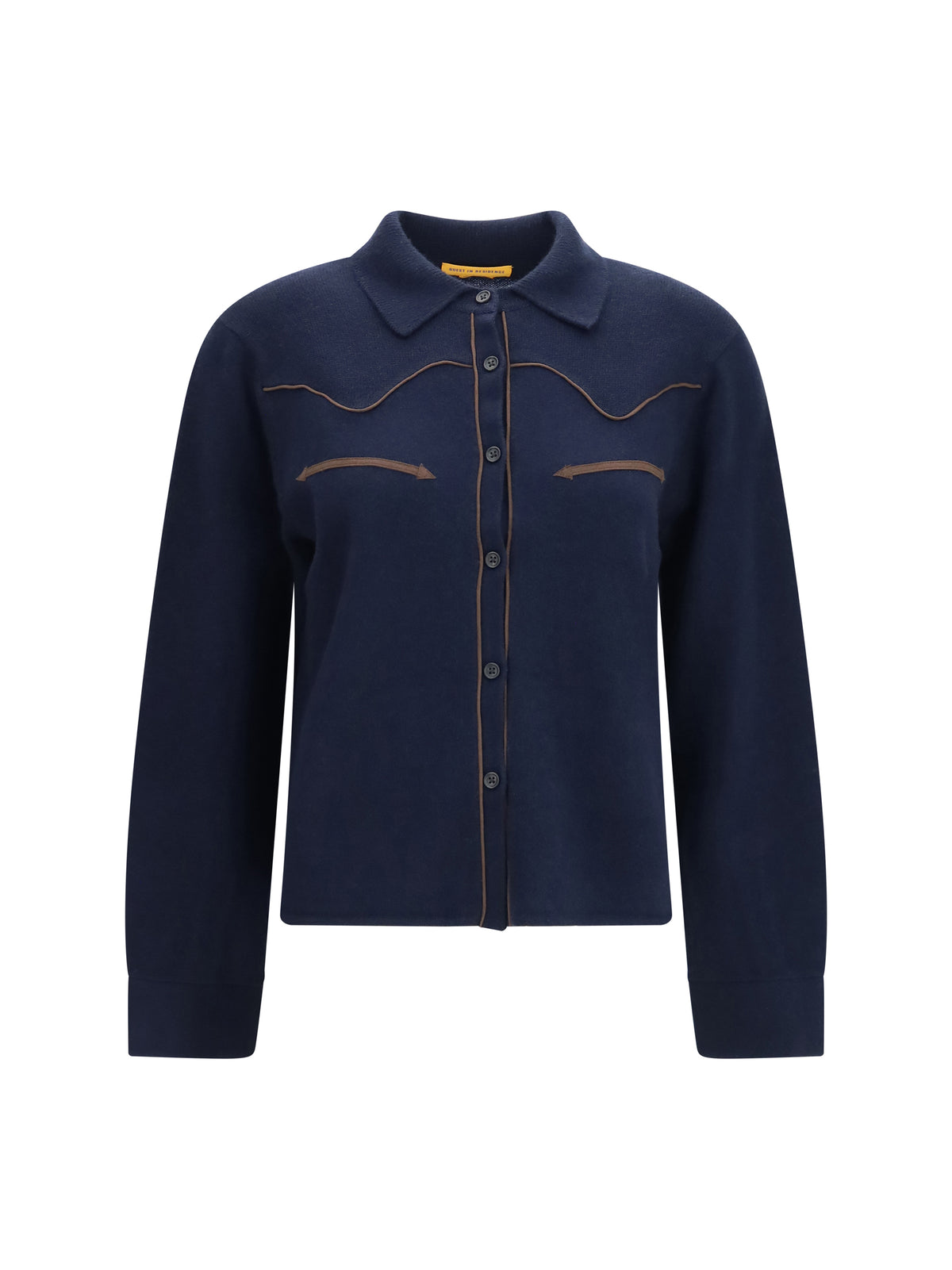Guest In Residence Women Cropped Western Cashmere Shirt GUEST IN RESIDENCE