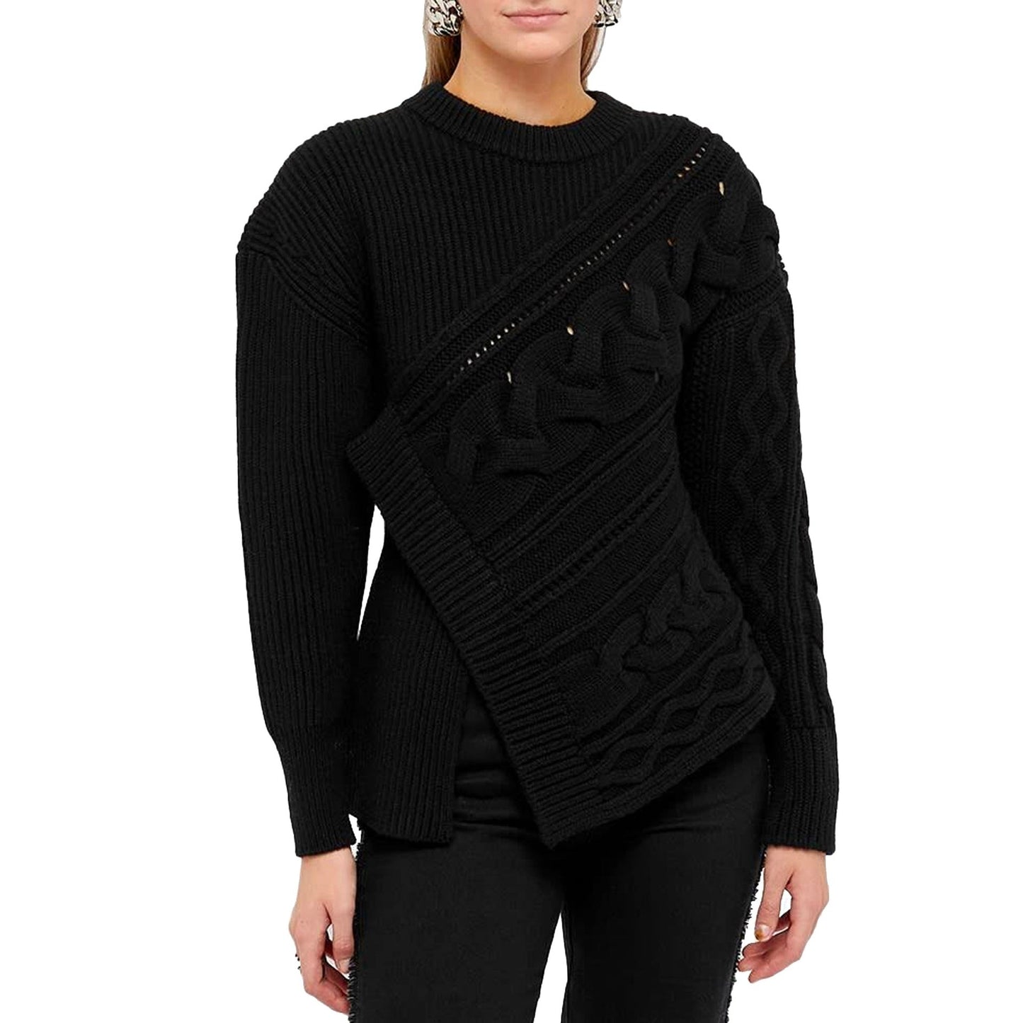 Alexander Mcqueen Asymmetric Wool Jumper Women ALEXANDER MCQUEEN