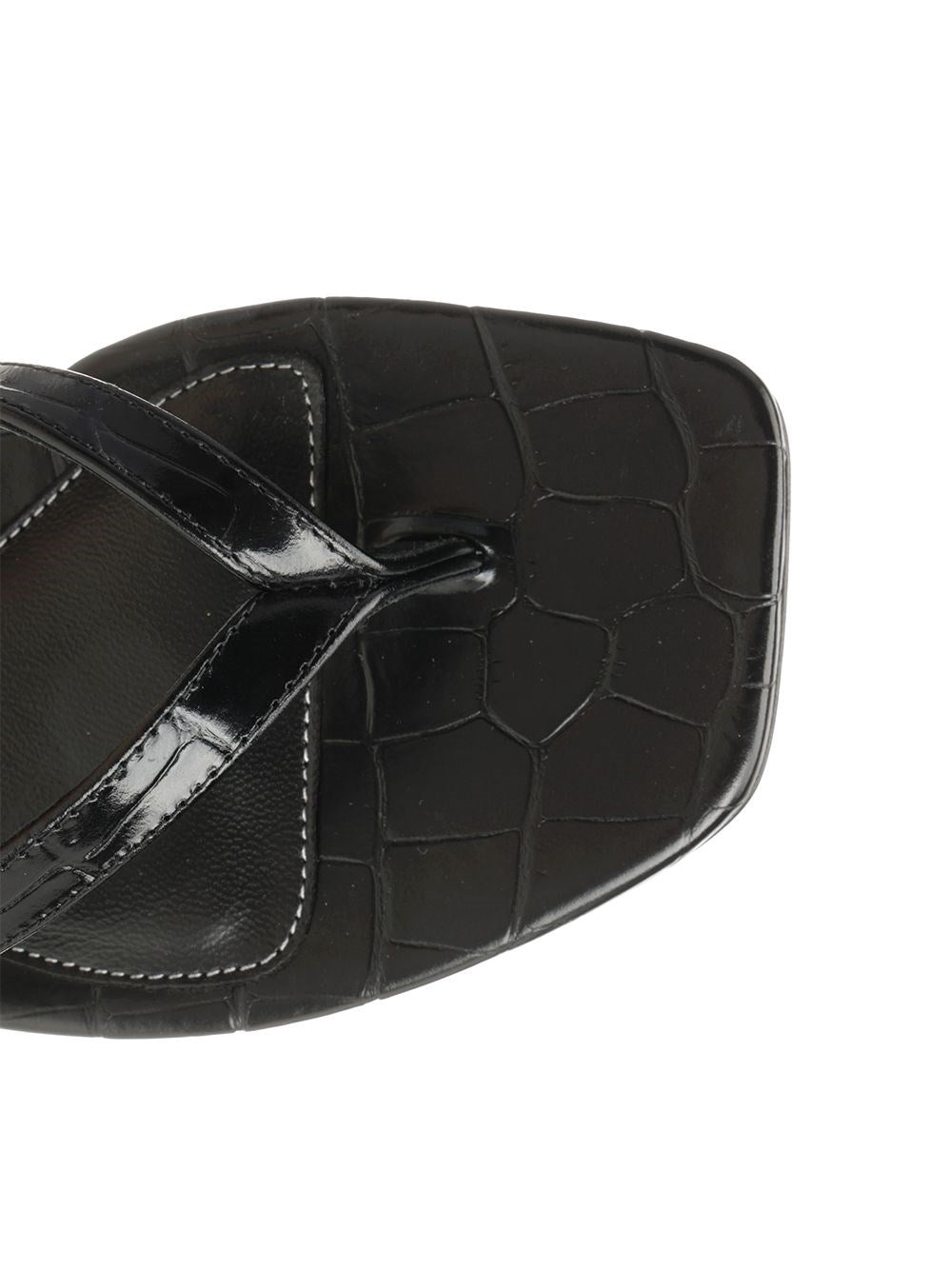 Toteme Women Croco-Embossed Flip Flops TOTEME