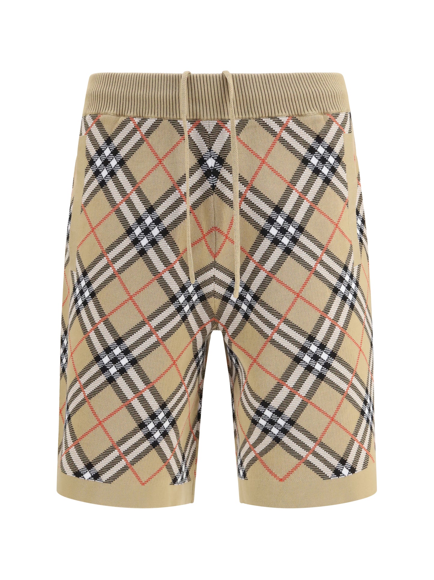Burberry Men Check Cotton Blend Shorts BURBERRY