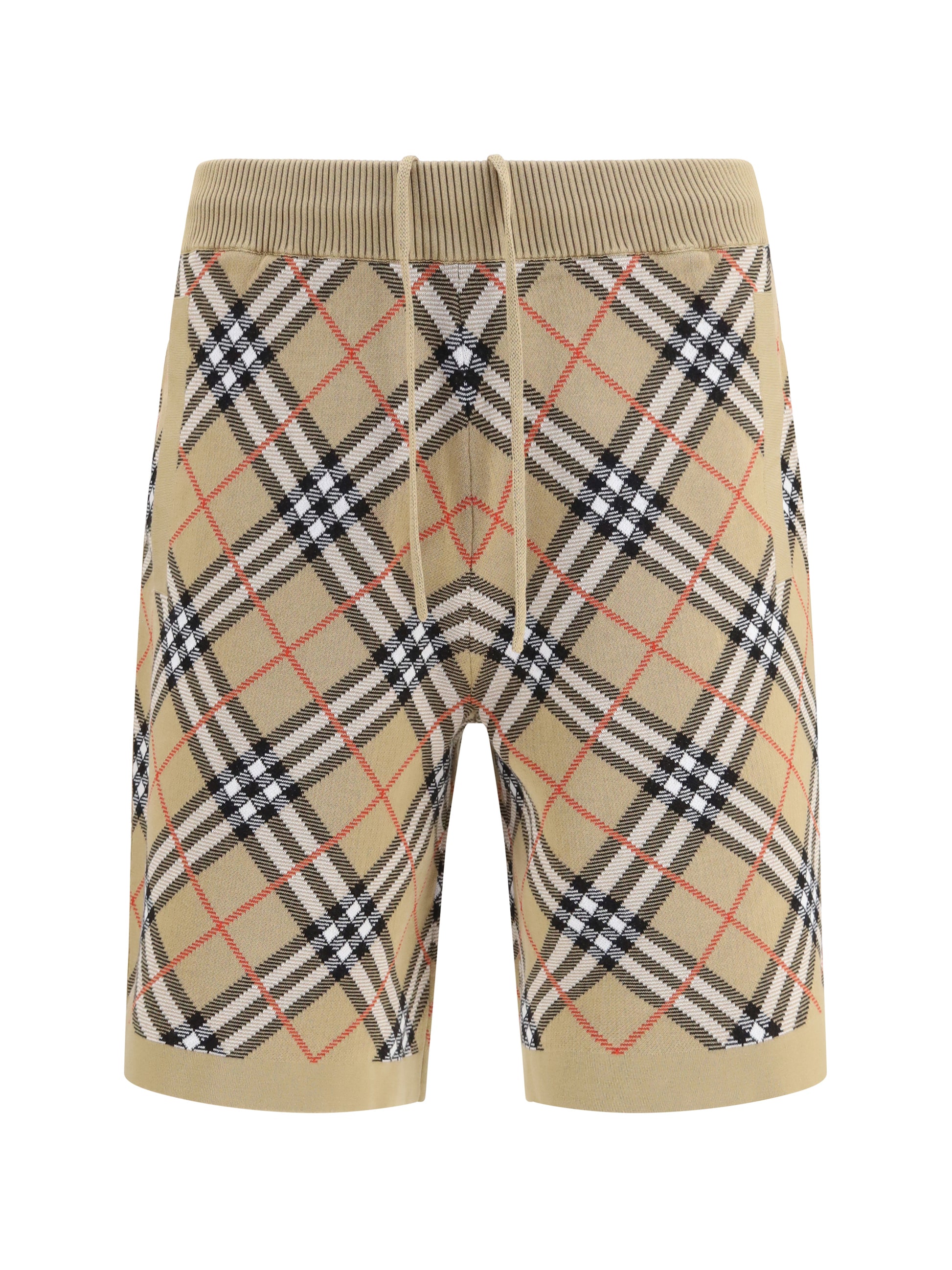 Burberry Men Check Cotton Blend Shorts BURBERRY