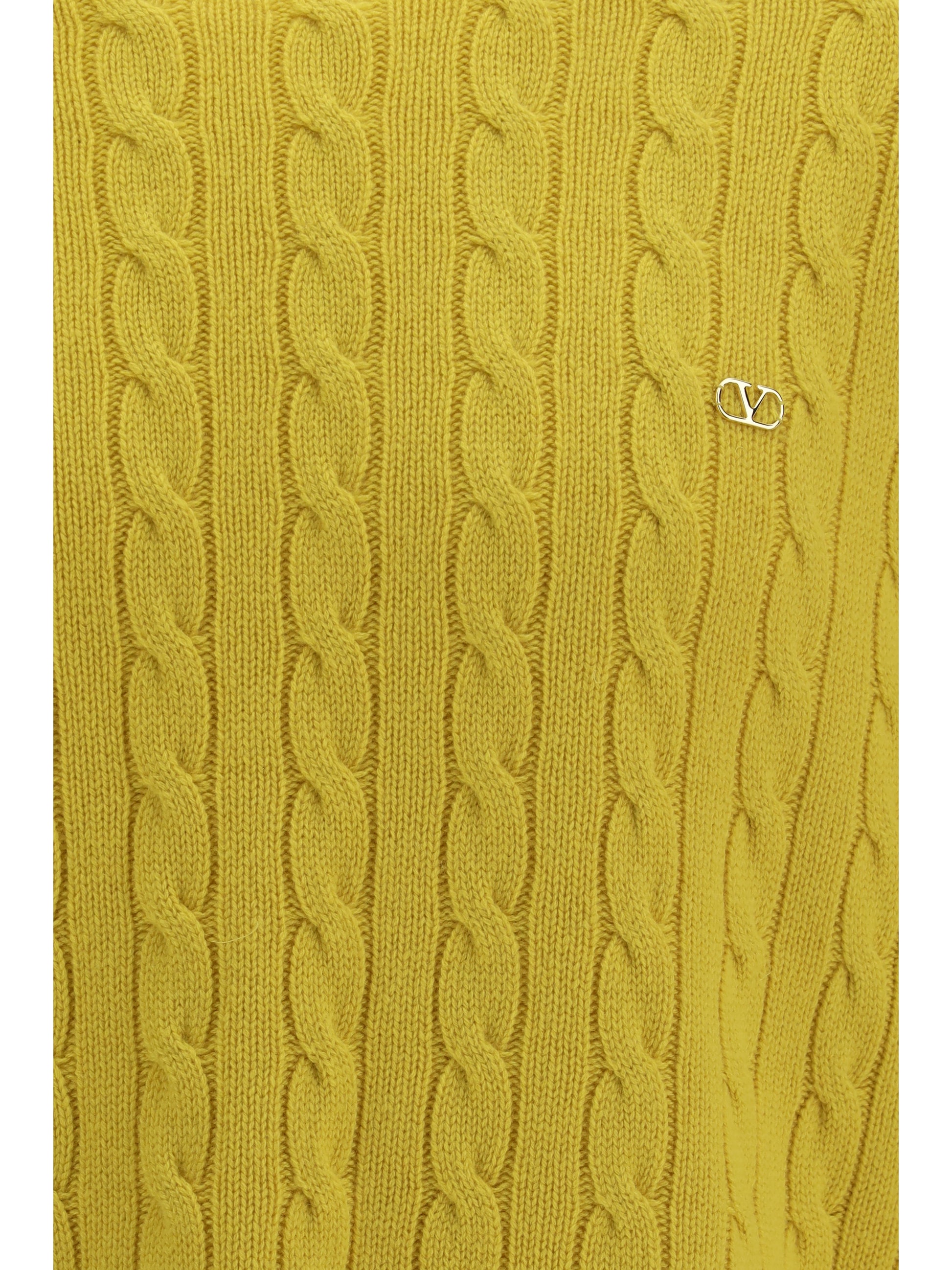 Valentino Men Vlogo Cable-Knit Cashmere Sweater VALENTINO