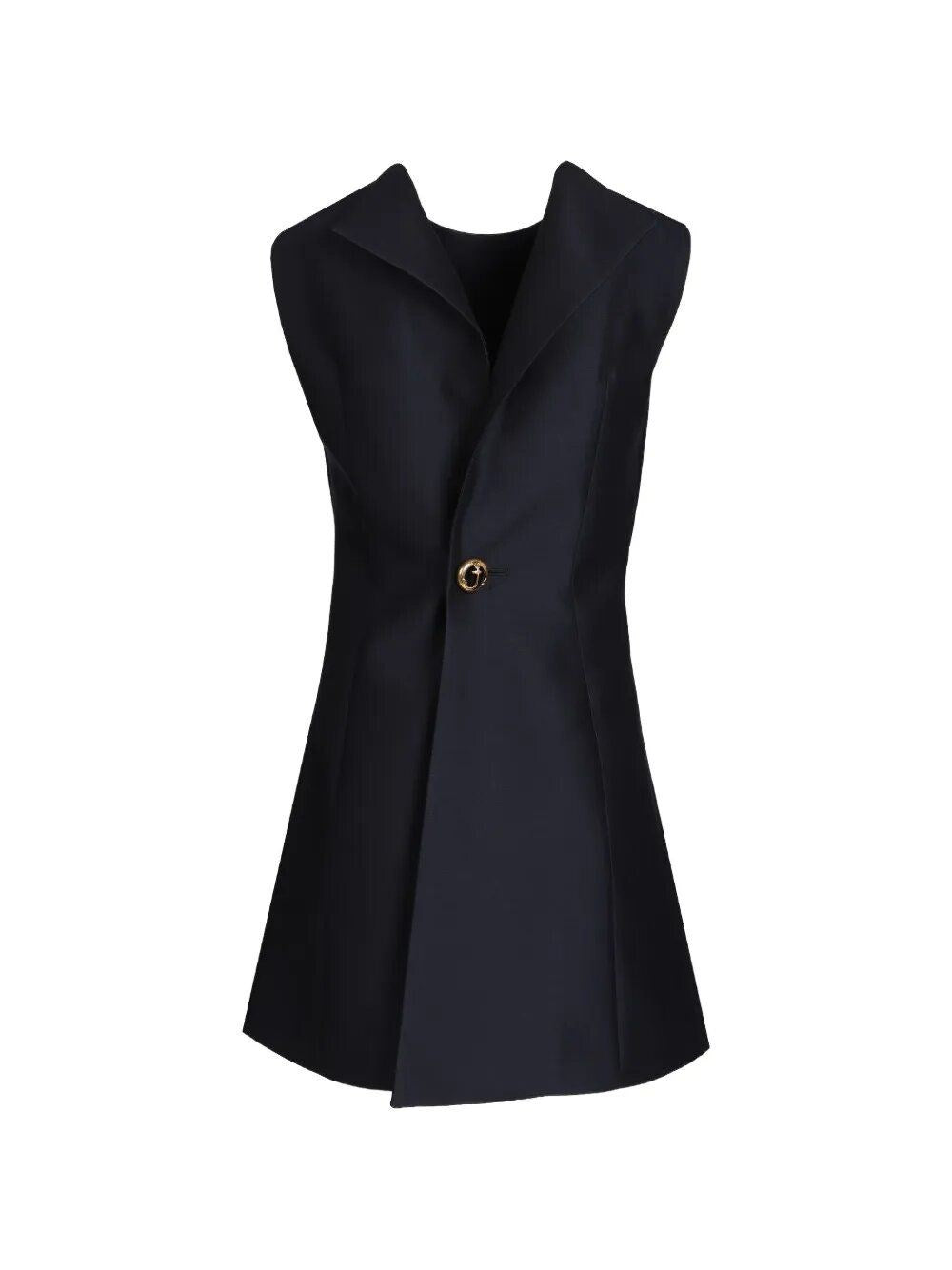 Balenciaga Women Mini Abito A Trapezio In Lana E Seta BALENCIAGA