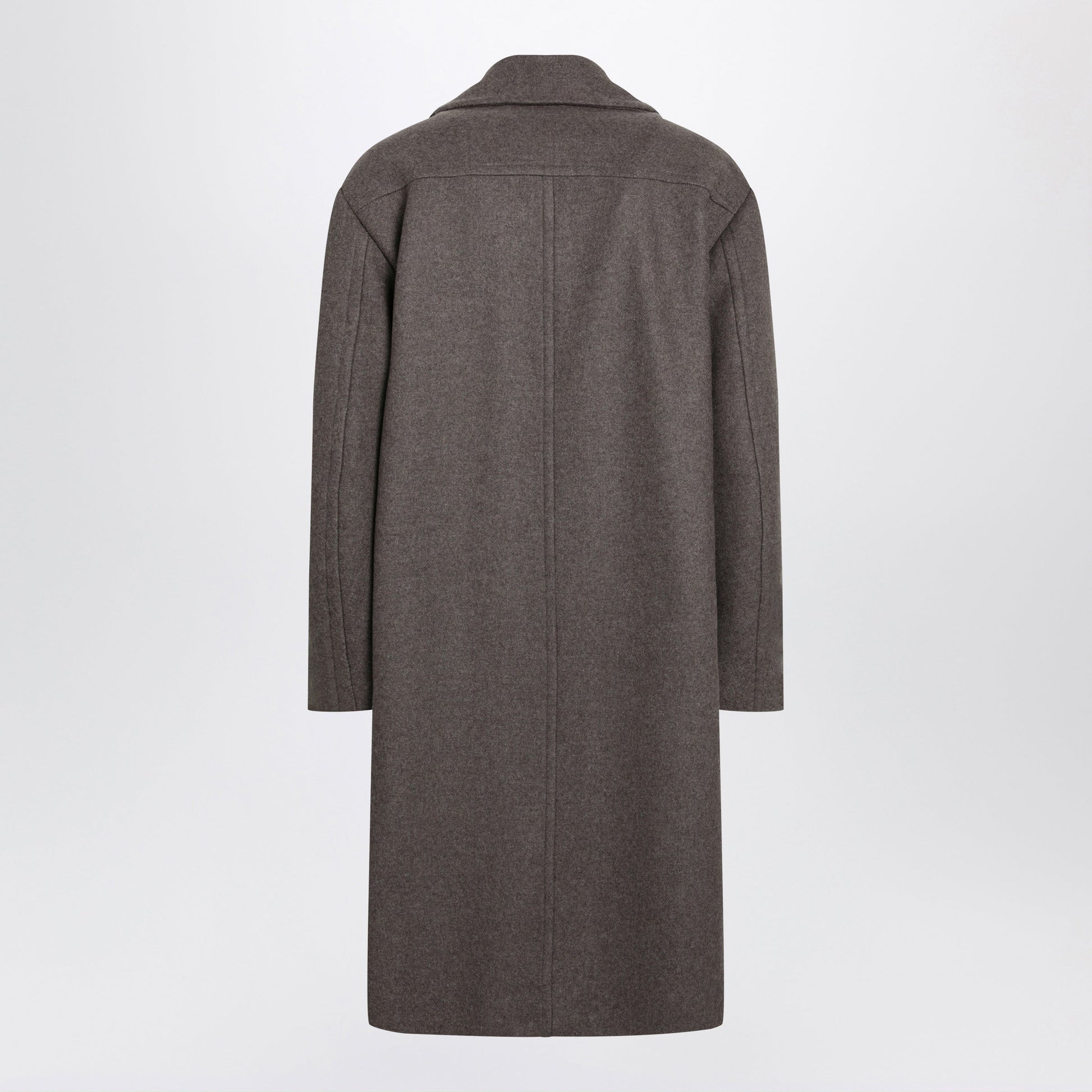 Dries Van Noten Taupe Double-Breasted Coat In A Wool Blend Men DRIES VAN NOTEN