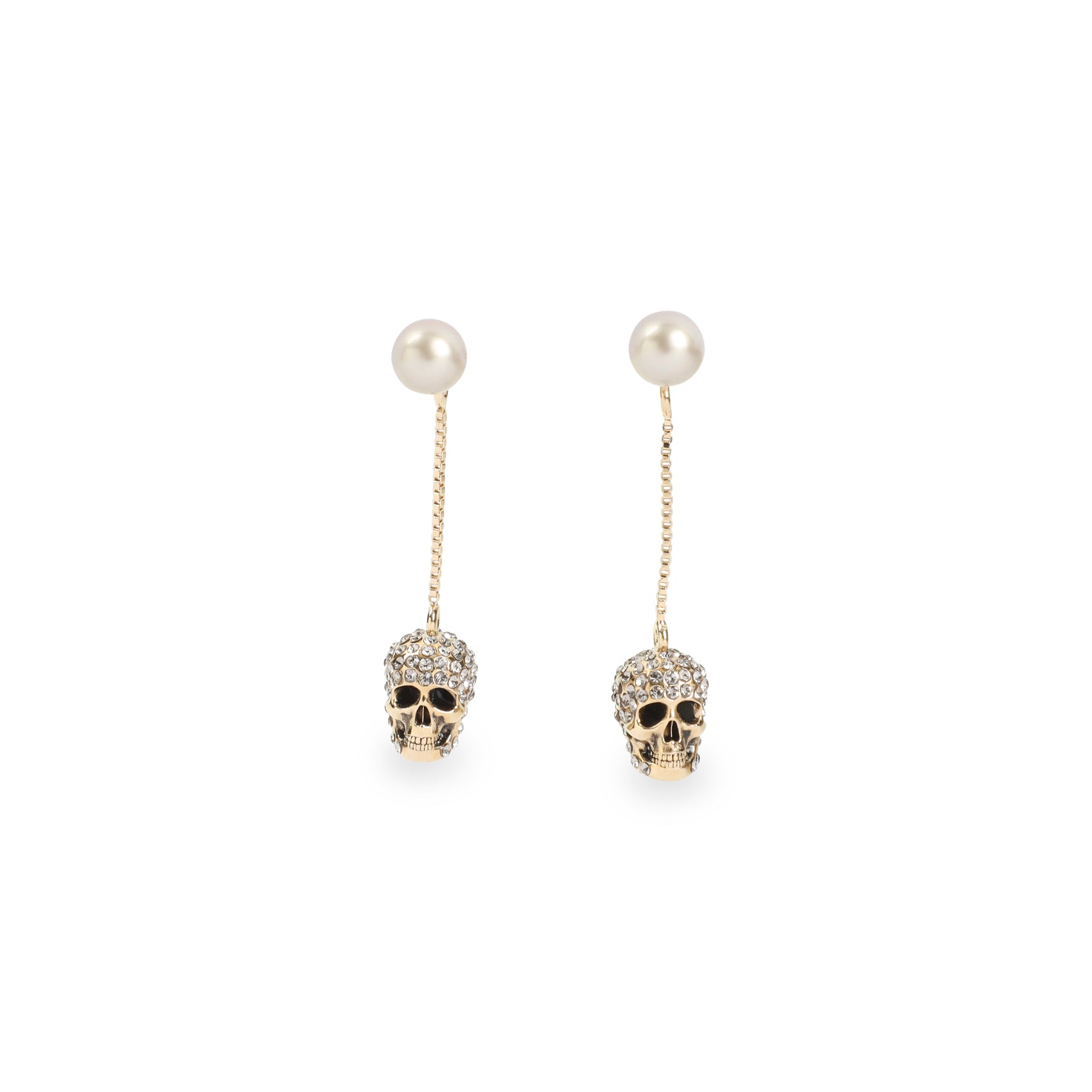Alexander Mcqueen Pave Skull Earrings Women ALEXANDER MCQUEEN