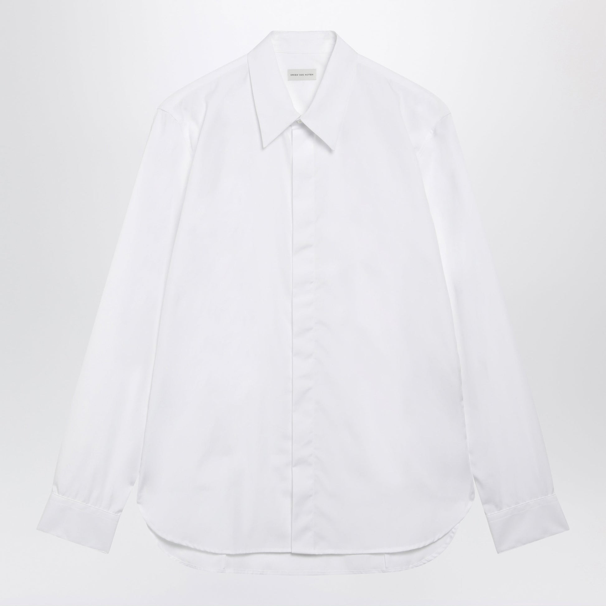 Dries Van Noten White Shirt In Cotton Poplin Men DRIES VAN NOTEN
