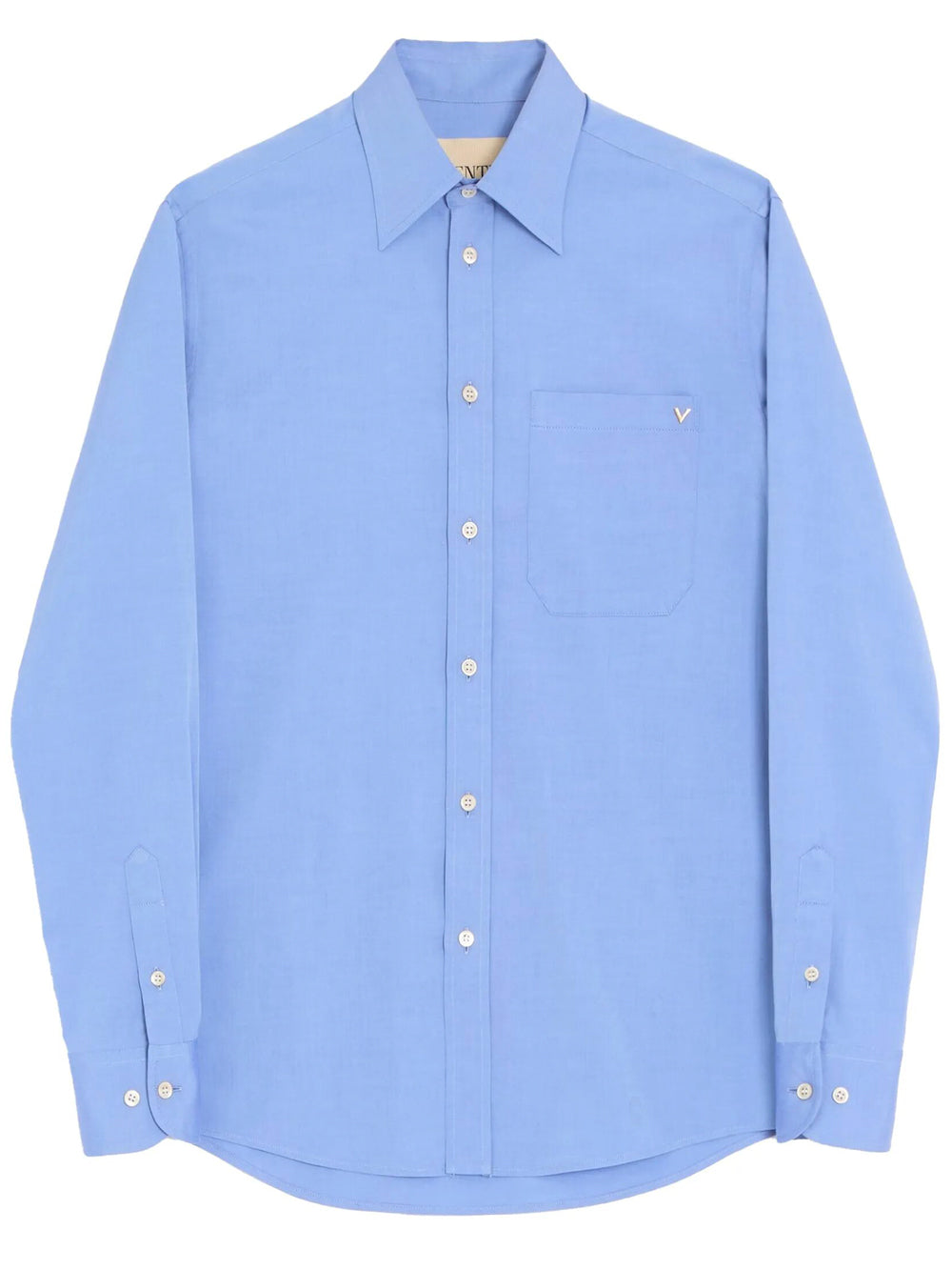 Valentino Garavani Men Valentino Oxford Cotton Shirt With Vgold VALENTINO GARAVANI