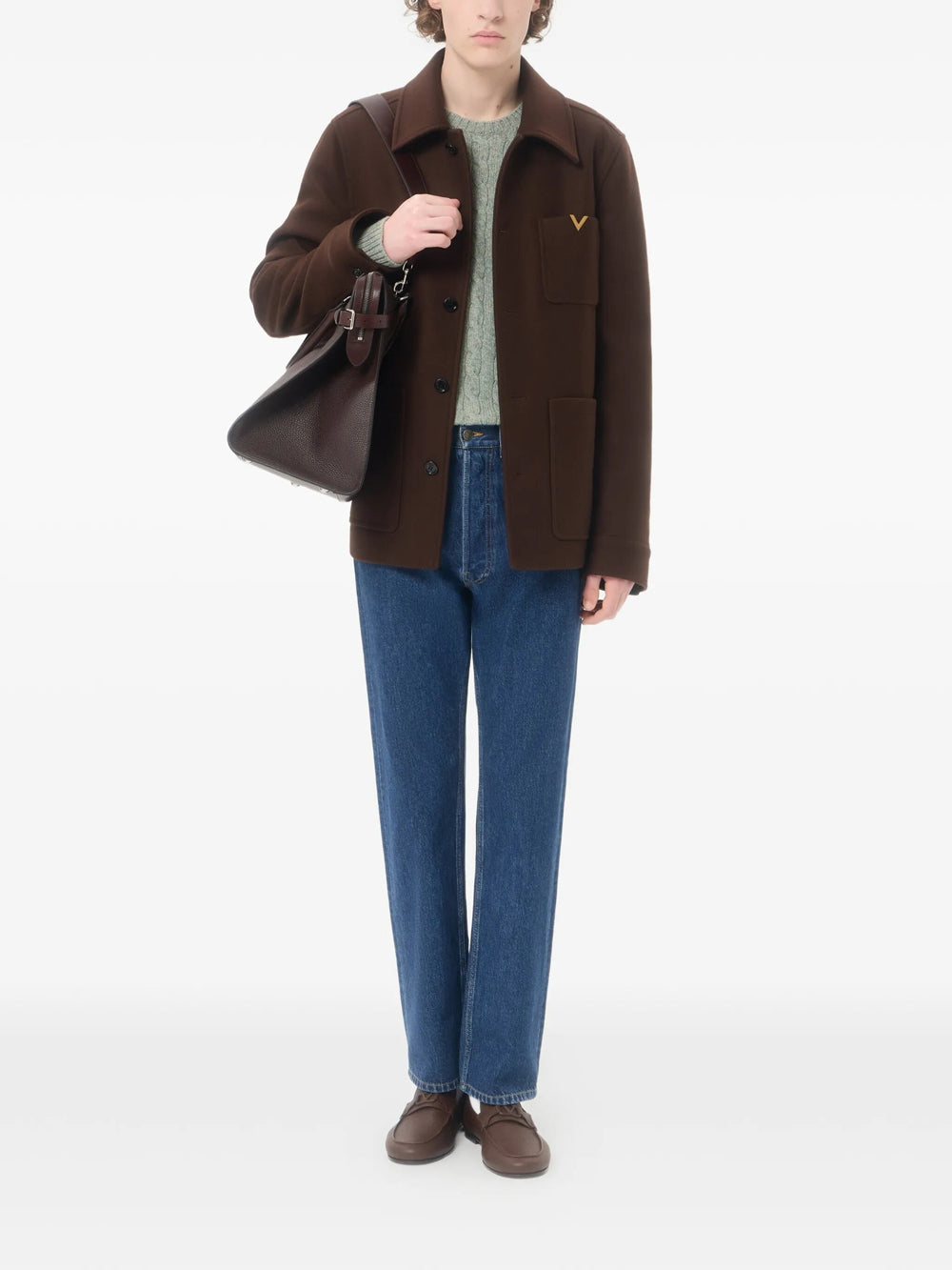 Valentino Garavani Men Valentino Wool Jacket With Vgold VALENTINO GARAVANI