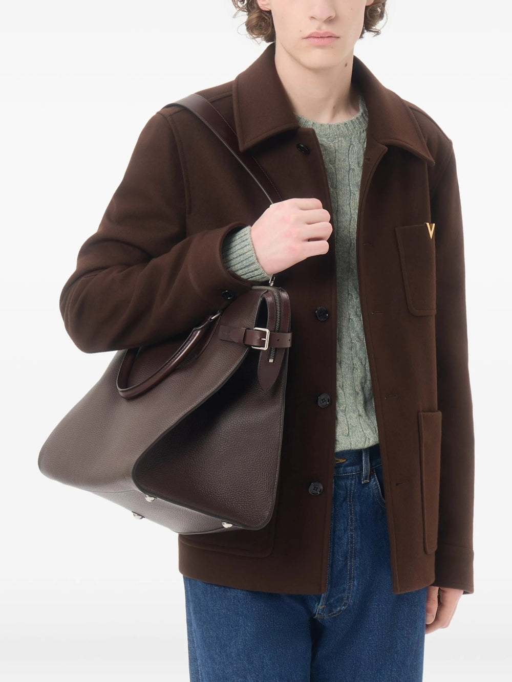 Valentino Garavani Men Valentino Wool Jacket With Vgold VALENTINO GARAVANI