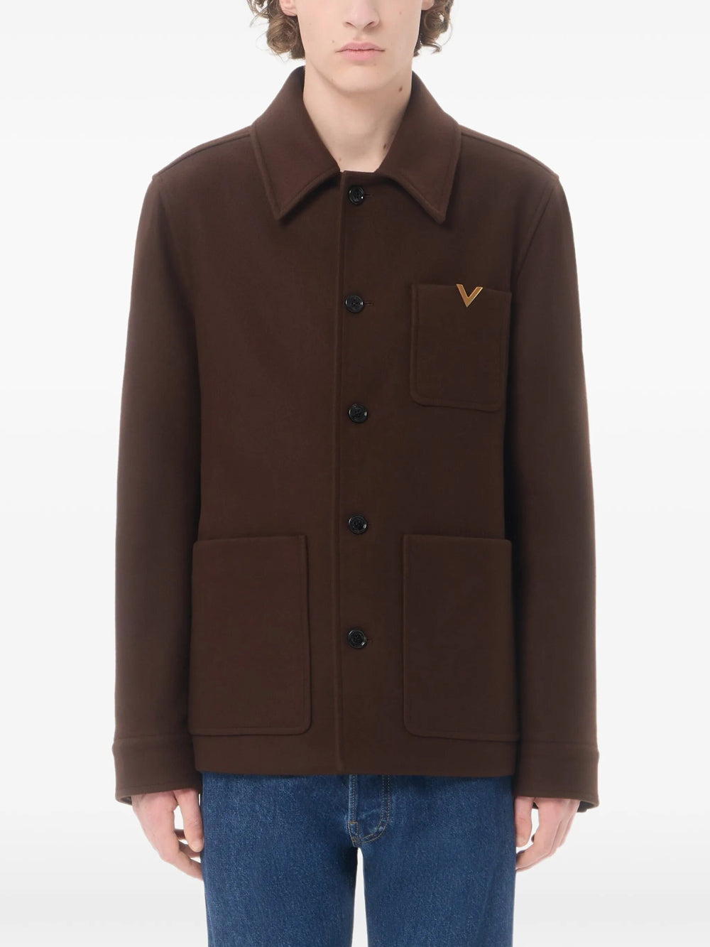Valentino Garavani Men Valentino Wool Jacket With Vgold VALENTINO GARAVANI