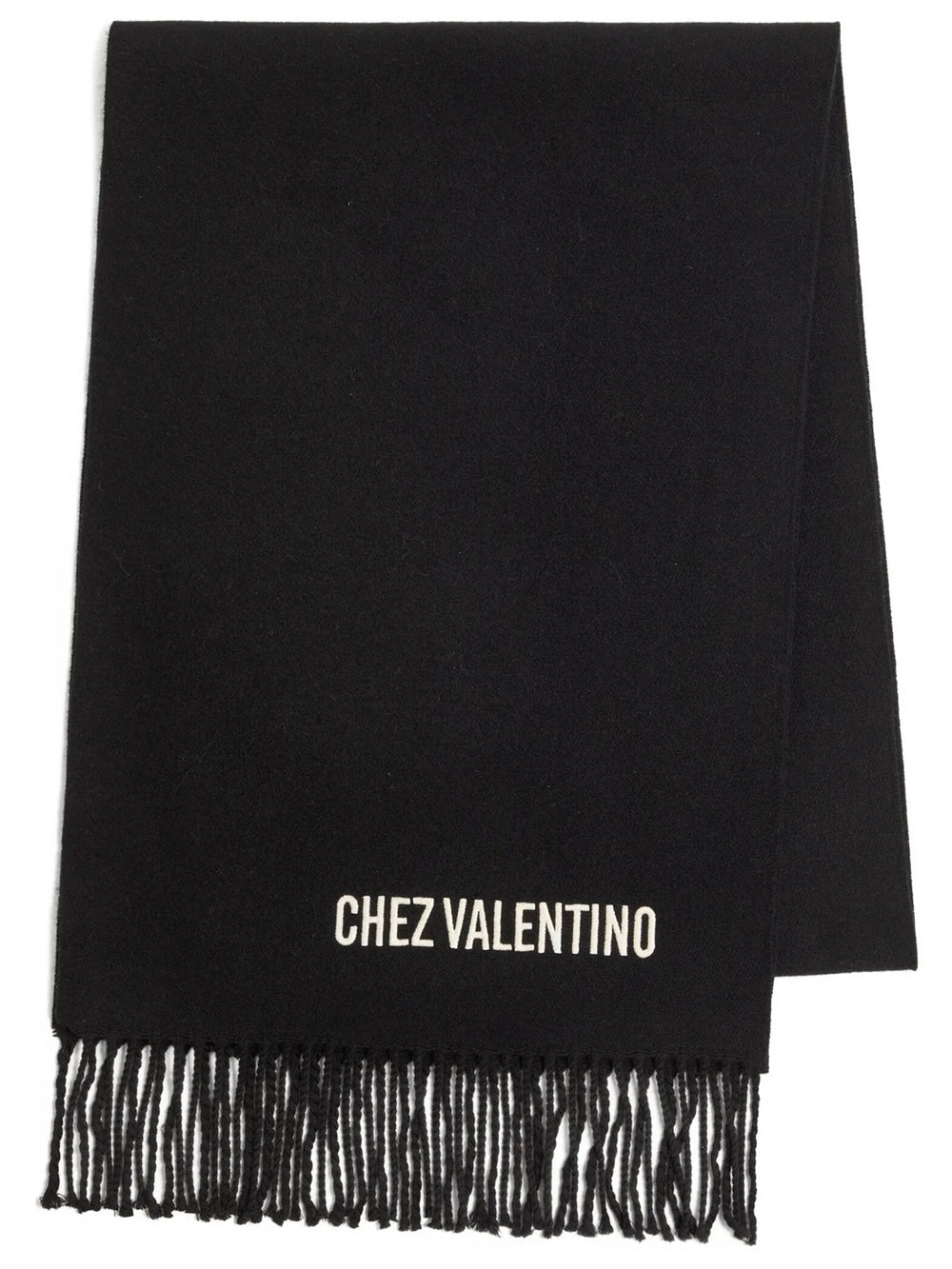 Valentino Garavani Men Wool Scarf With Vlogo Embroidery VALENTINO GARAVANI