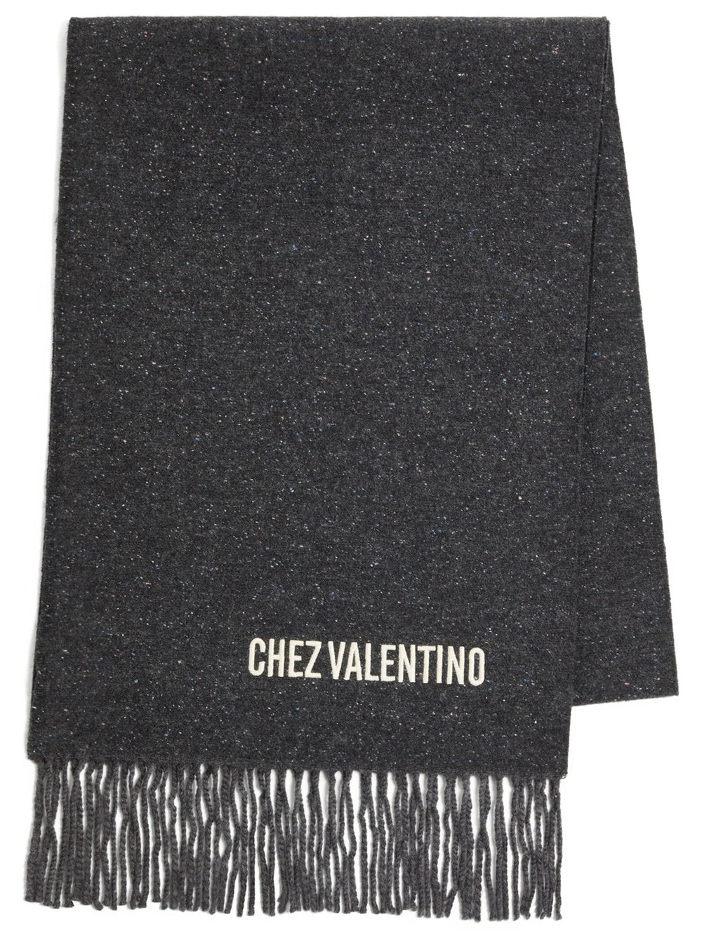 Valentino Garavani Men Wool Scarf With Vlogo Embroidery VALENTINO GARAVANI