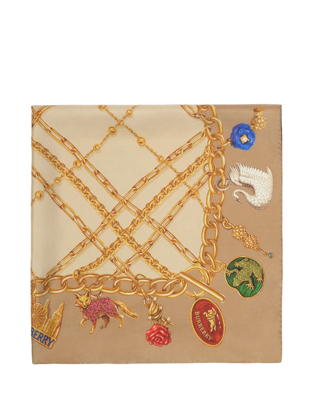 Burberry Women Check Charm Silk Scarf BURBERRY