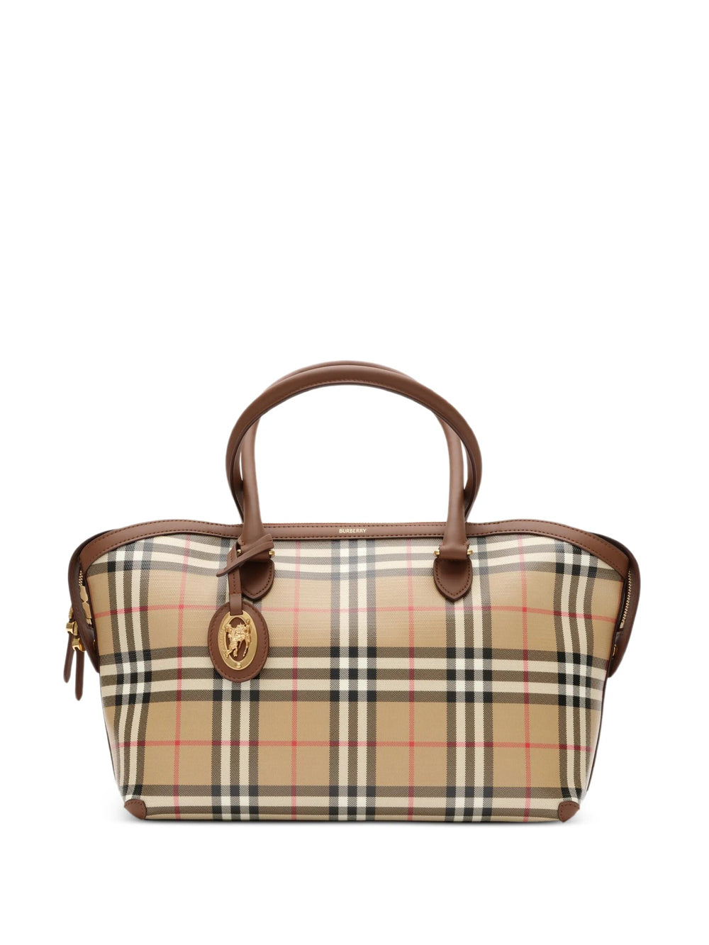 Burberry Women Small Check Zip Tote Bag BURBERRY