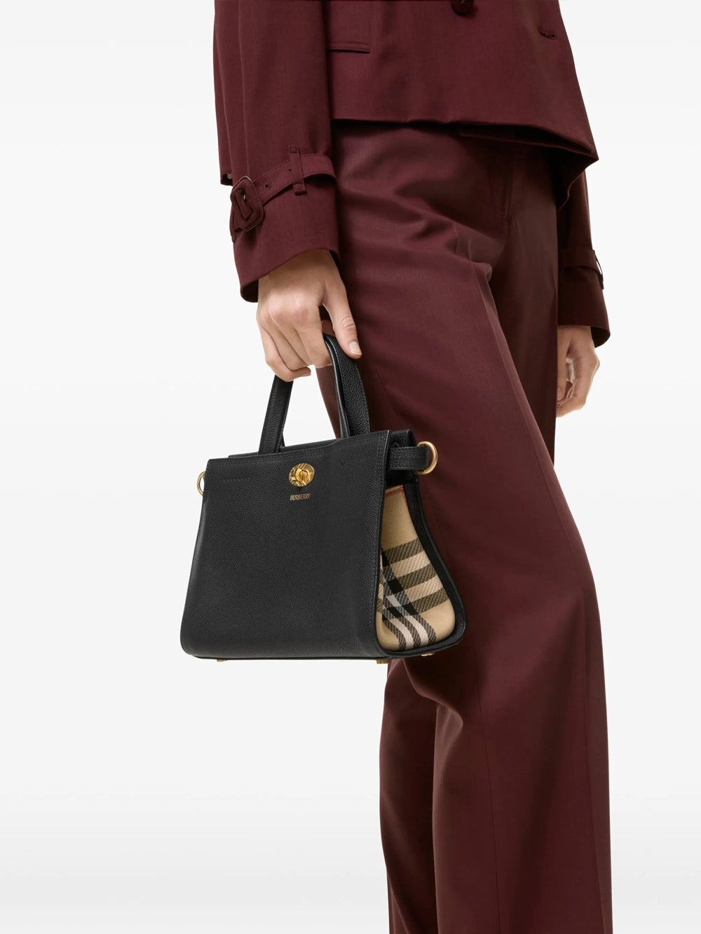 Burberry Women Mini Cotswolds Check Tote Bag BURBERRY