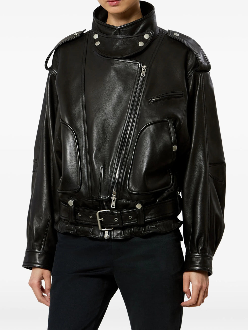 Isabel Marant Women Farza Leather Jacket ISABEL MARANT
