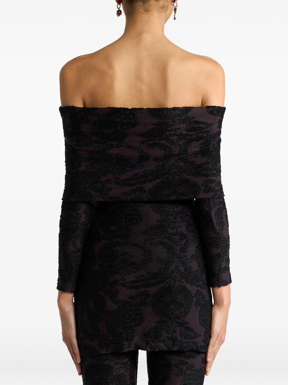Etro Women Sweater In Chenille Jacquard With Paisley Foliage Motif ETRO