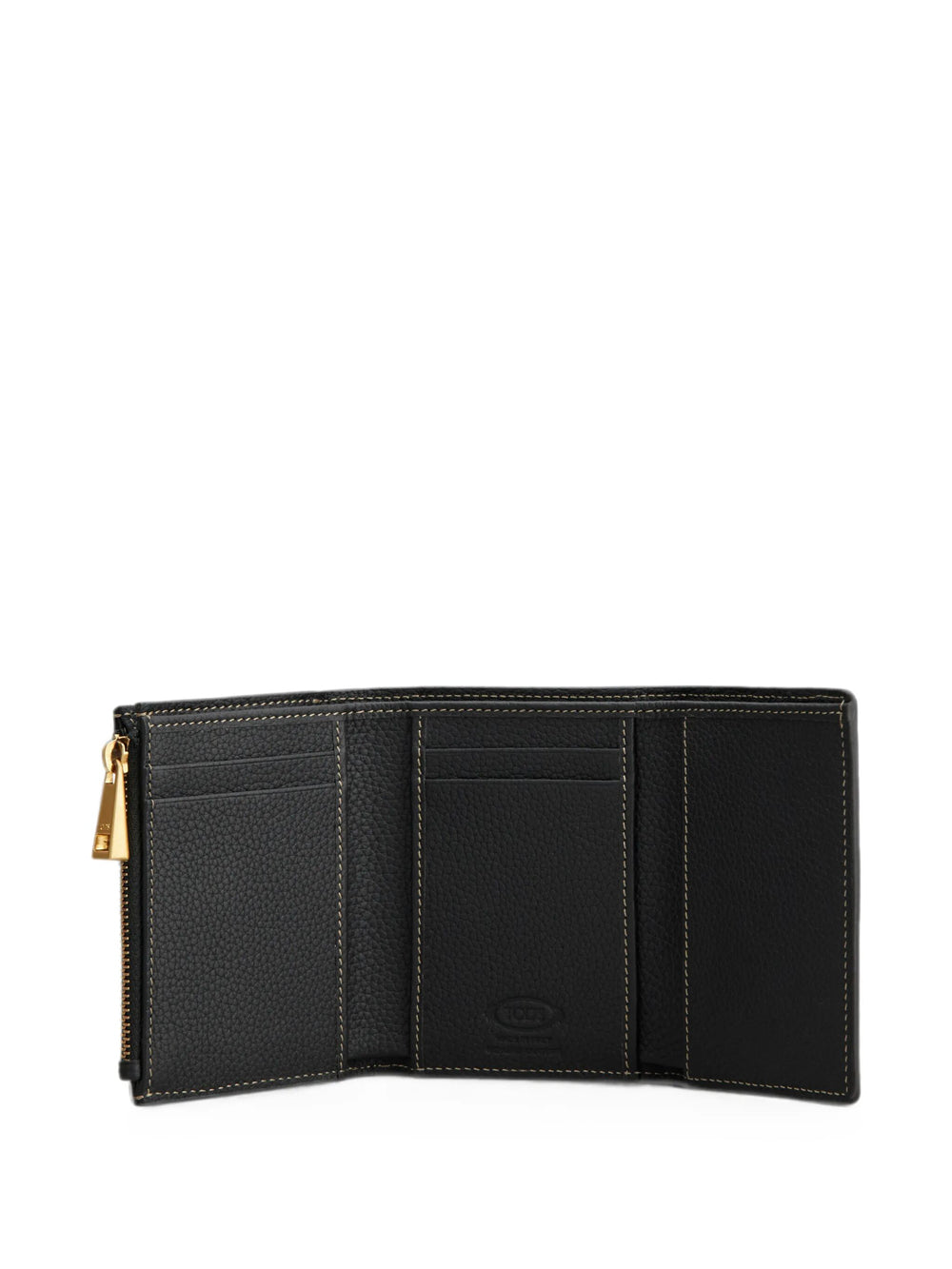 Tod's Women Tri-Fold Leather Wallet With Strap And Mini T Timeless Accessory TOD'S