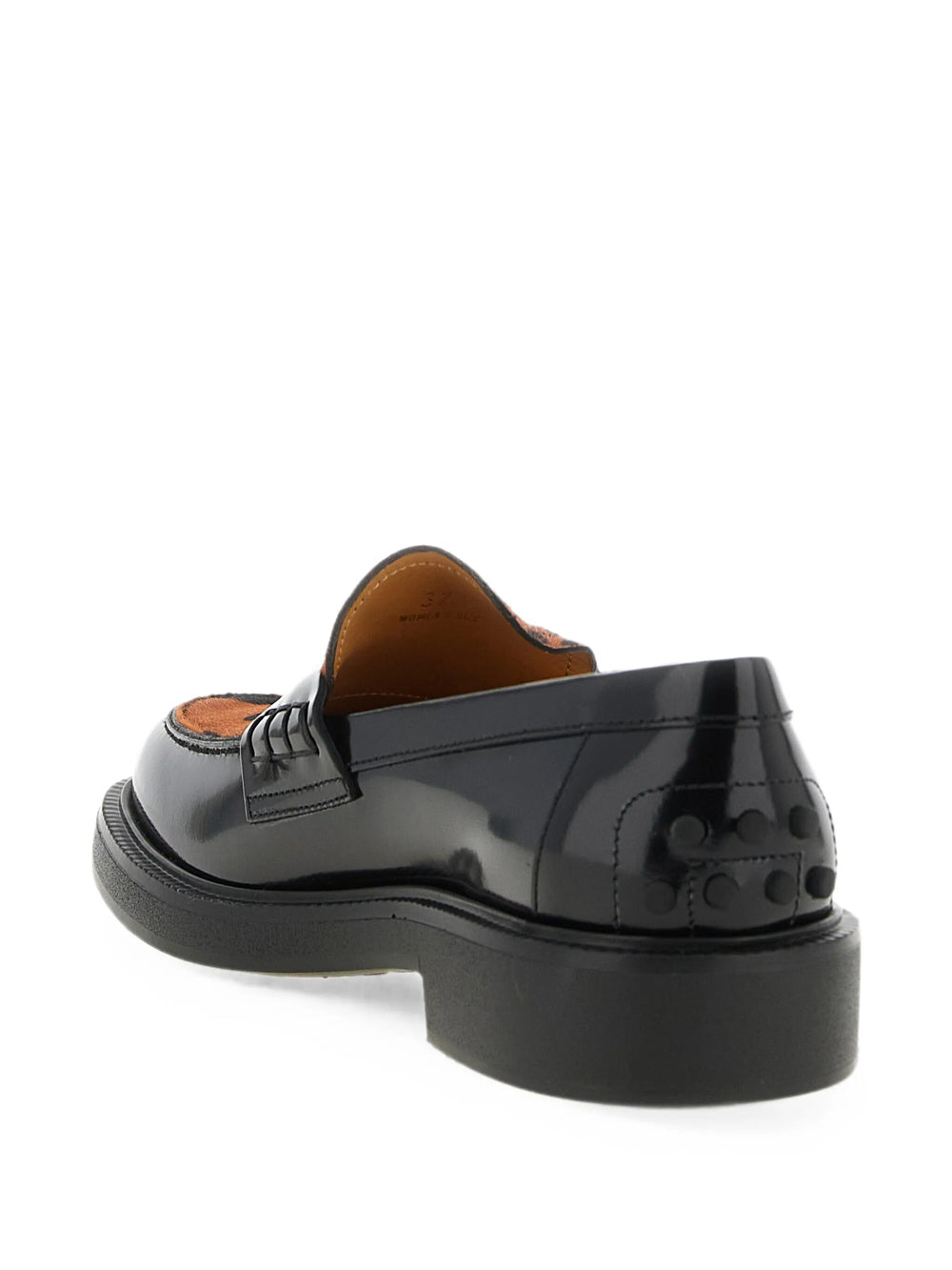 Tod's Women Leather Loafers With Animal-Print Panel TOD'S
