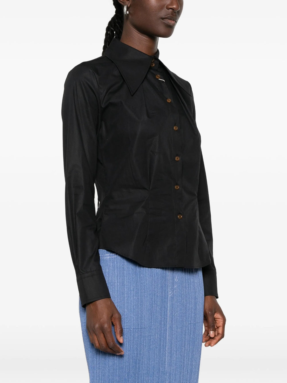 Vivienne Westwood Women Violin Orb-Embroidered Cotton Shirt VIVIENNE WESTWOOD