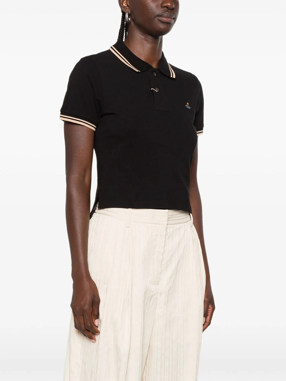 Vivienne Westwood Women Mini Classic Polo Shirt With Orb Embroidery VIVIENNE WESTWOOD