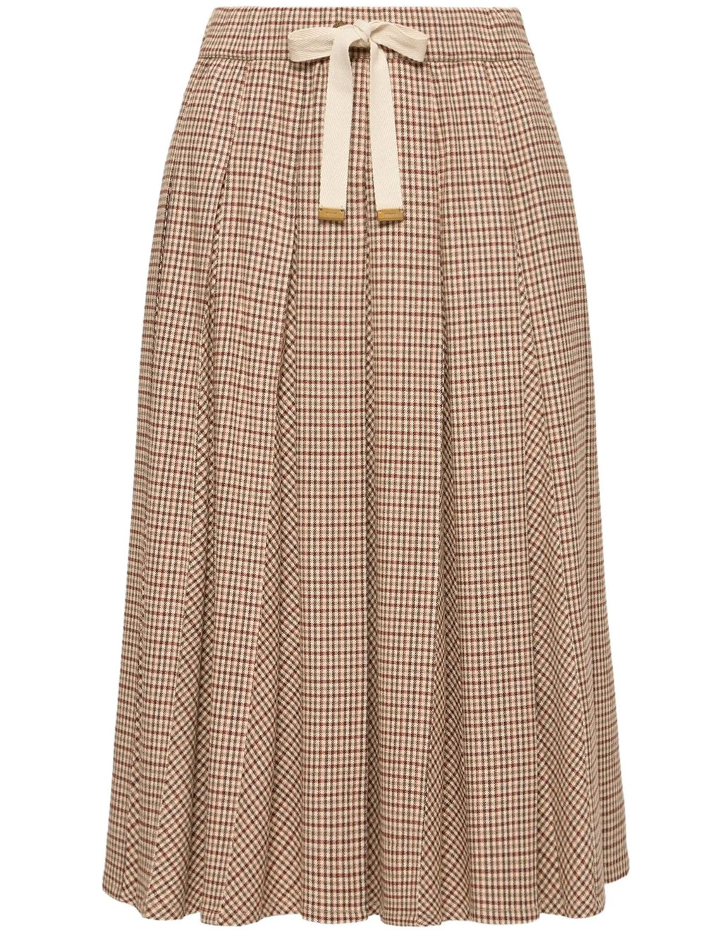 Moncler Women Microcheck Midi Wool Skirt MONCLER