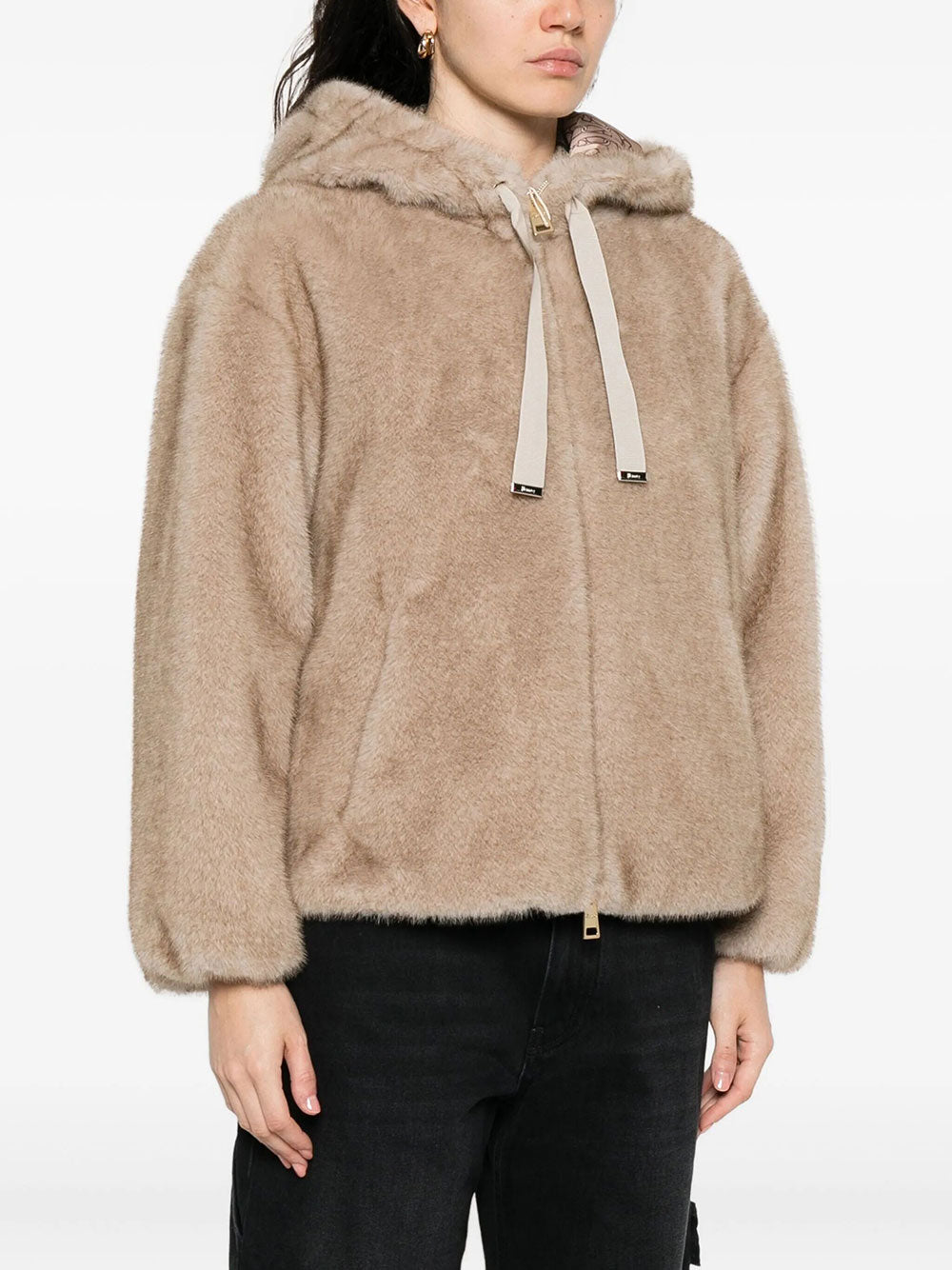 Herno Women Soft Faux-Fur Hooded Jacket HERNO