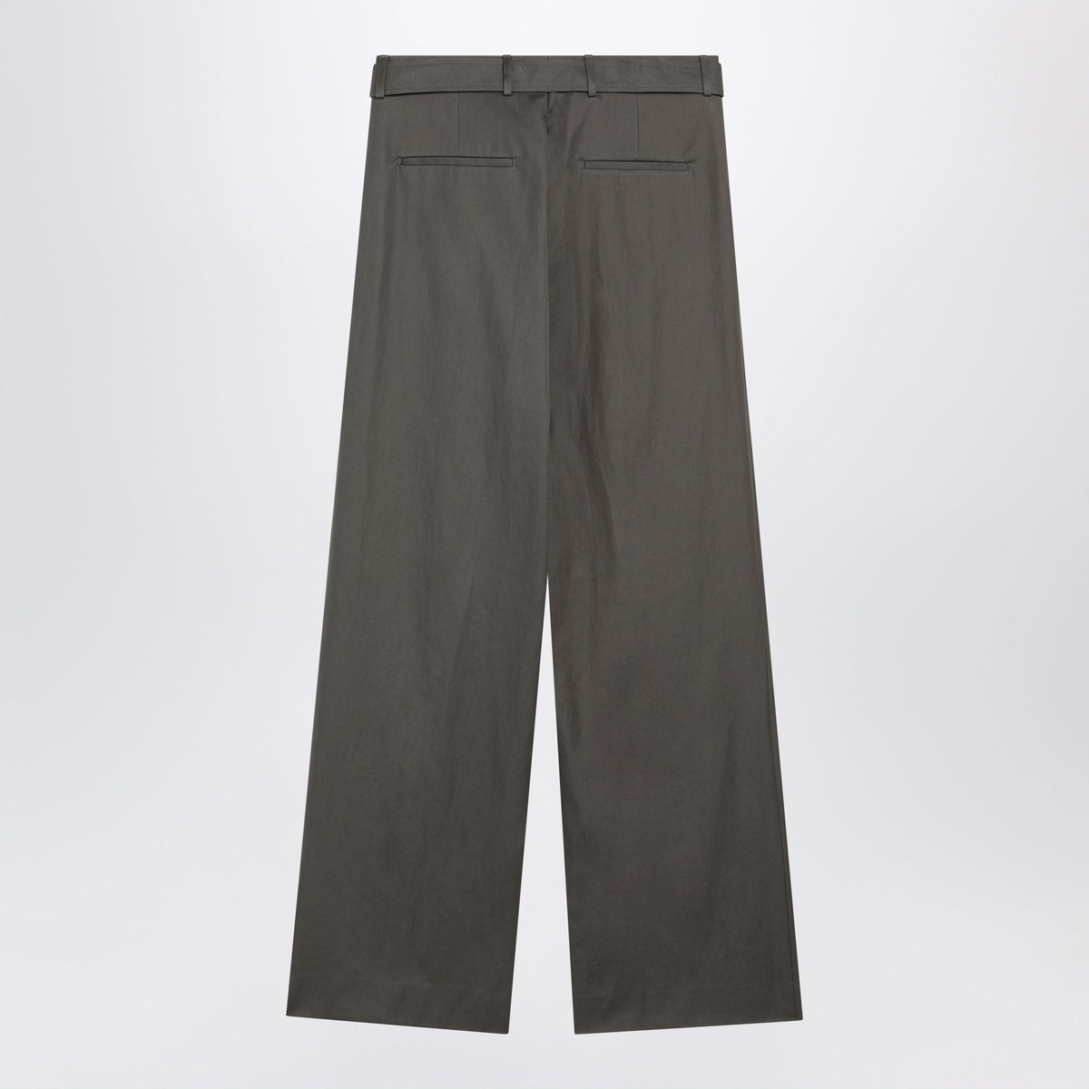 Dries Van Noten Khaki Wide-Leg Cotton Trousers Men DRIES VAN NOTEN