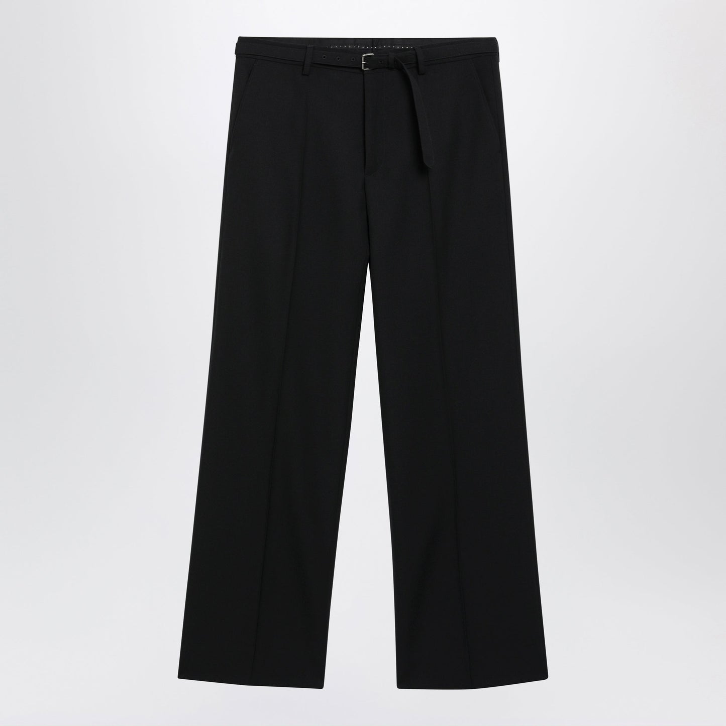Dries Van Noten Black Wool Trousers With Belt Men DRIES VAN NOTEN
