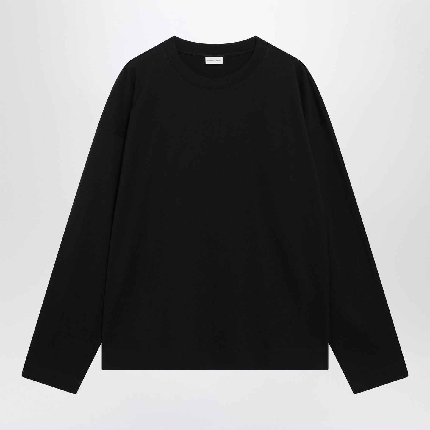 Dries Van Noten Black Long-Sleeve Cotton T-Shirt Men DRIES VAN NOTEN