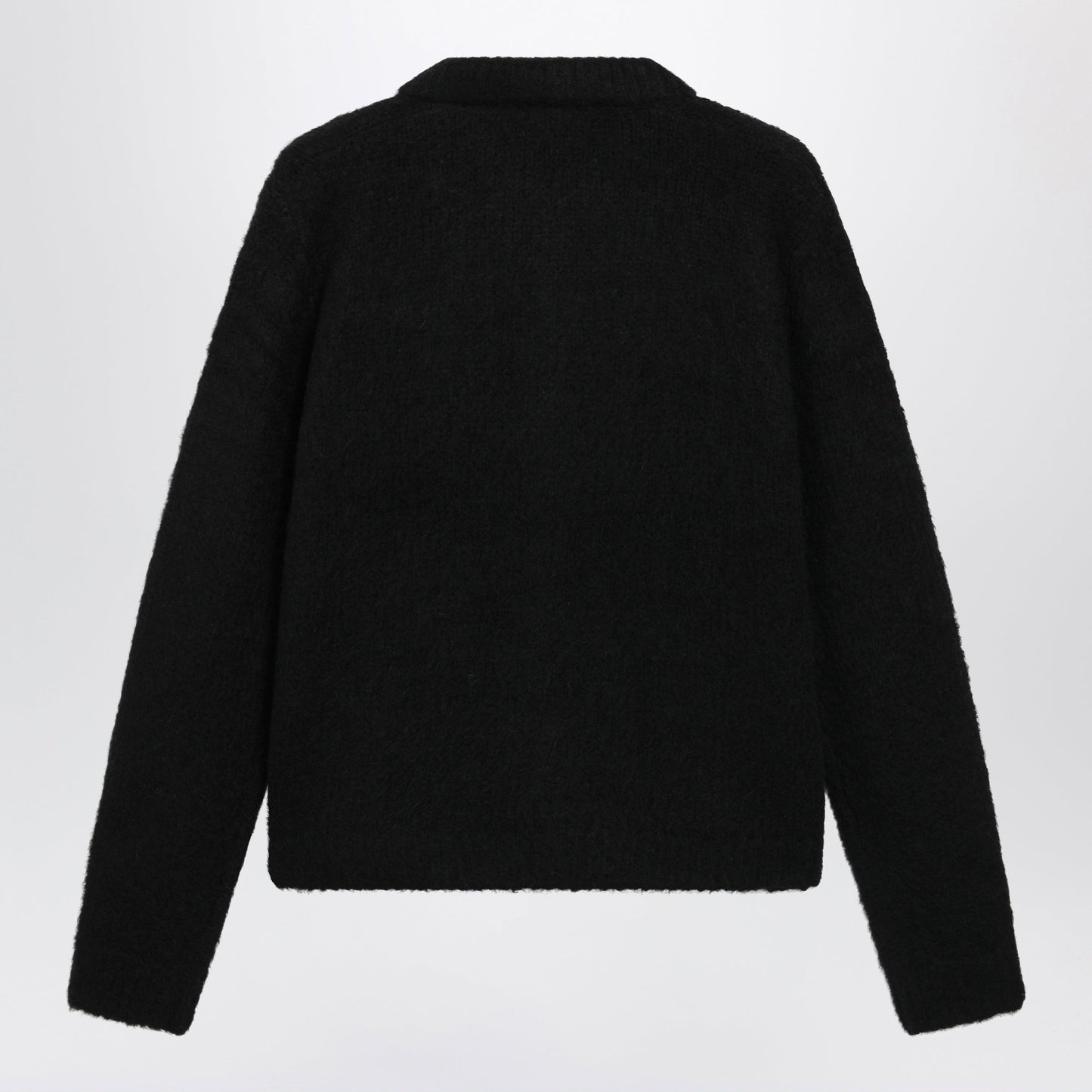 Dries Van Noten Black Long-Sleeved Alpaca Blend Cardigan Men DRIES VAN NOTEN