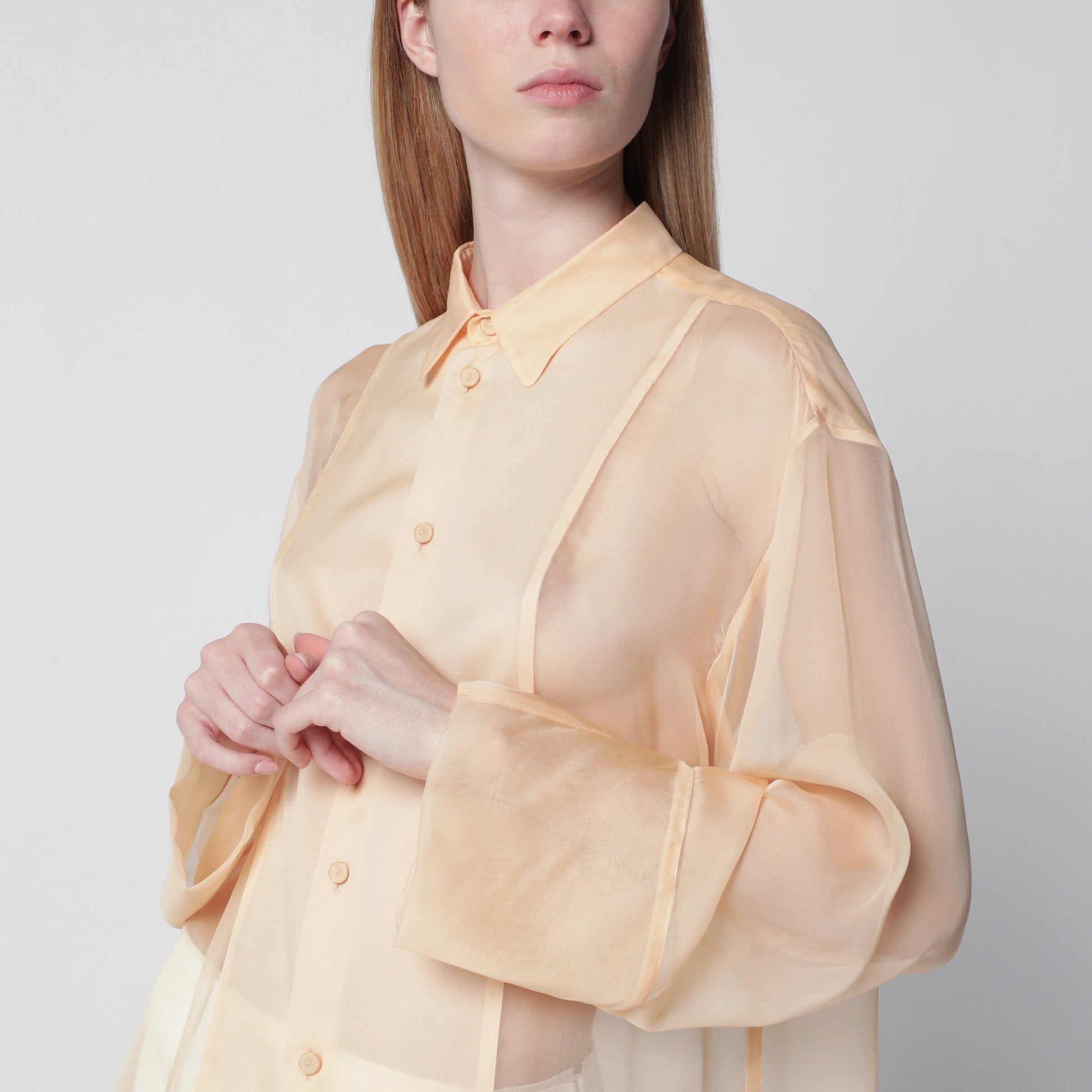 Alberta Ferretti Semi-Sheer Beige Shirt Women ALBERTA FERRETTI