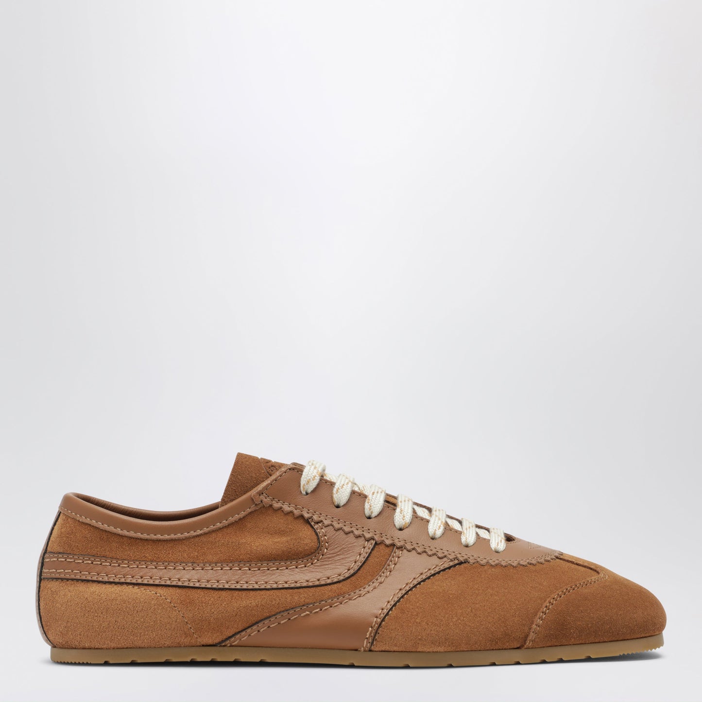 Dries Van Noten Brauner Sneaker Aus Leder Und Wildleder Men DRIES VAN NOTEN