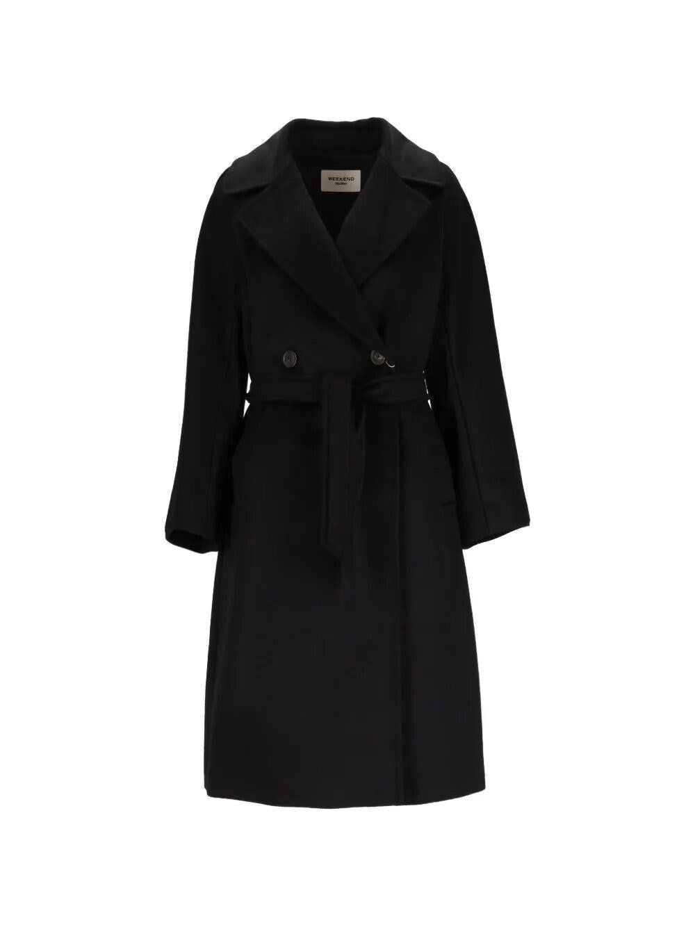 Weekend Max Mara Women Resina Drap Wool Long Coat Double Breast WEEKEND MAX MARA