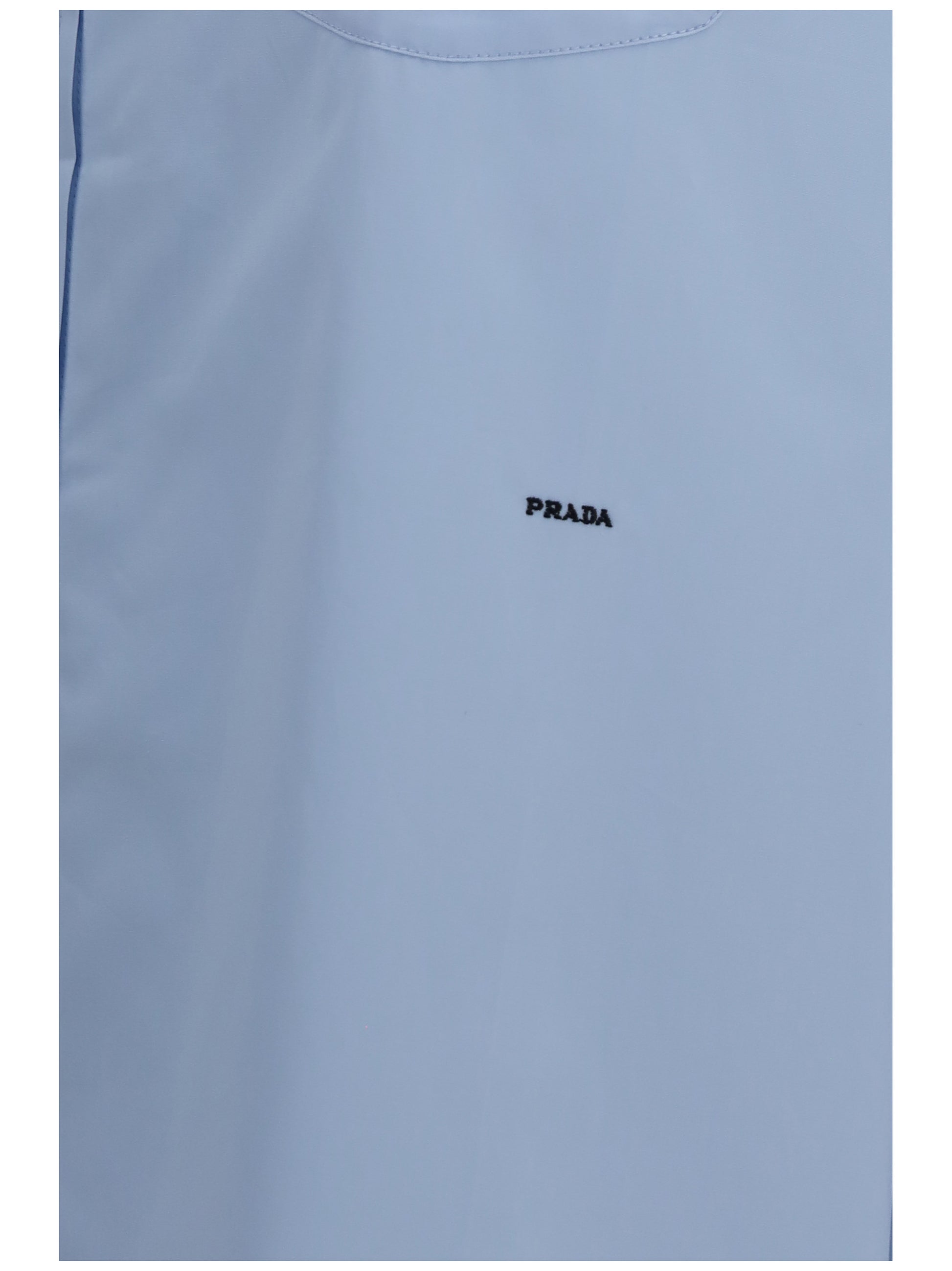 Prada Women Oversized Shirt With Pocket And Embroidered Logo PRADA