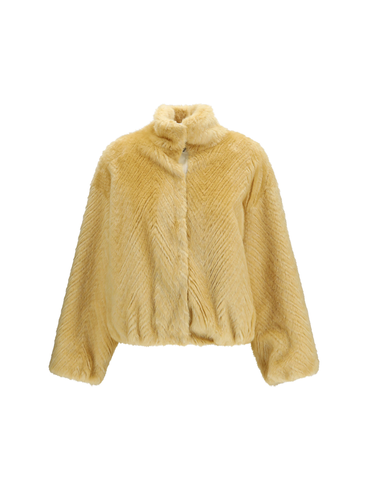 Forte_Forte Women Chevron Faux Fur Bomber Jacket FORTE FORTE