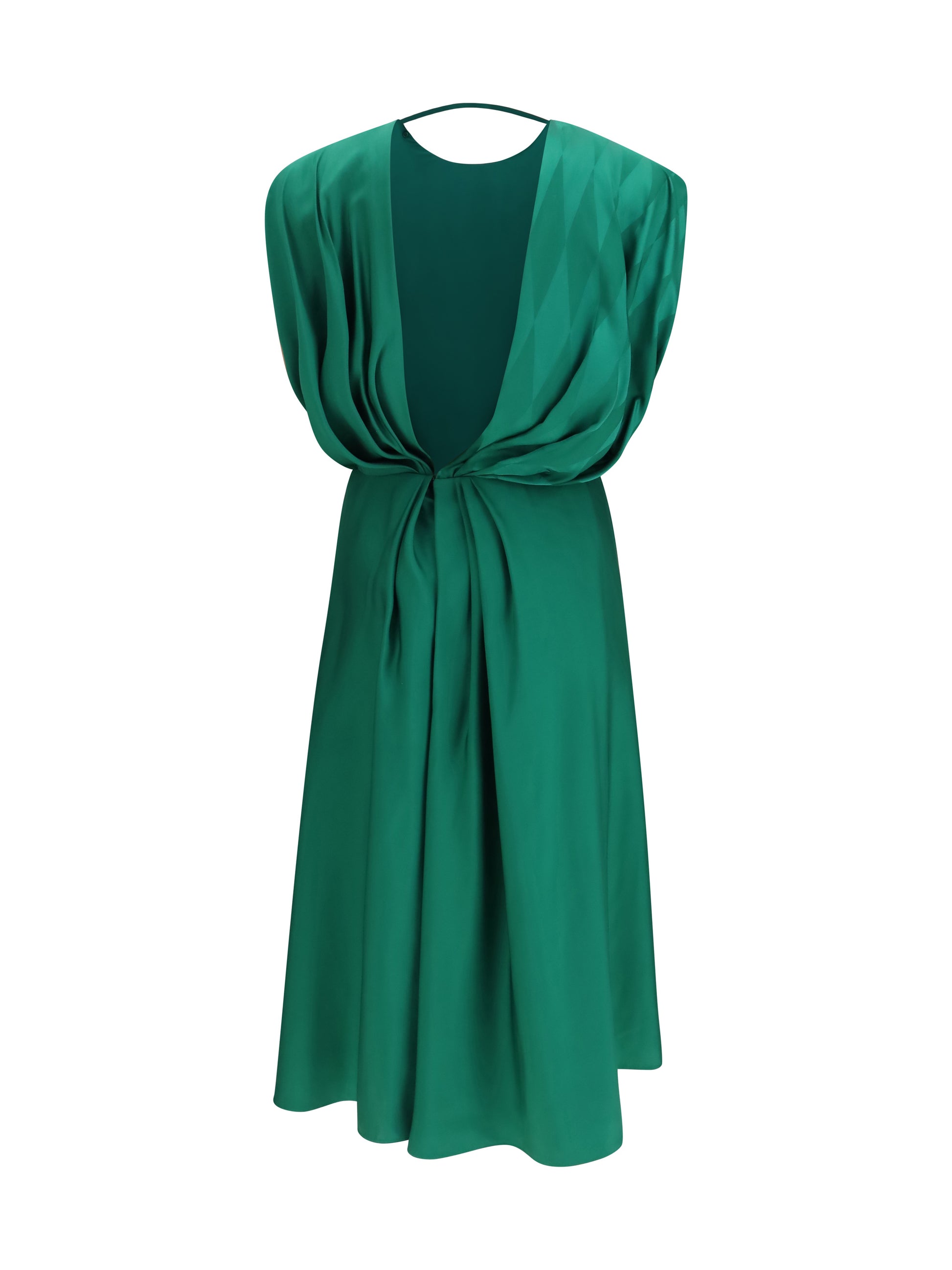 Versace Women Midi Silk Dress With Twist Detail VERSACE