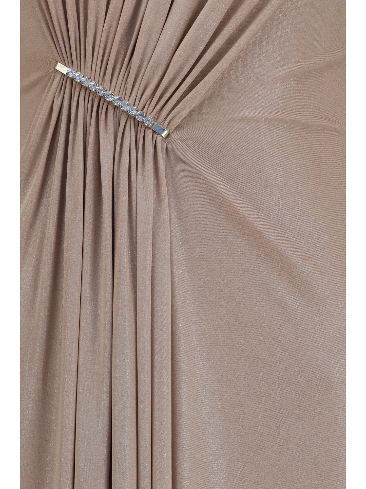 Nissa Women Long Chiffon Dress With Crystal Detail NISSA