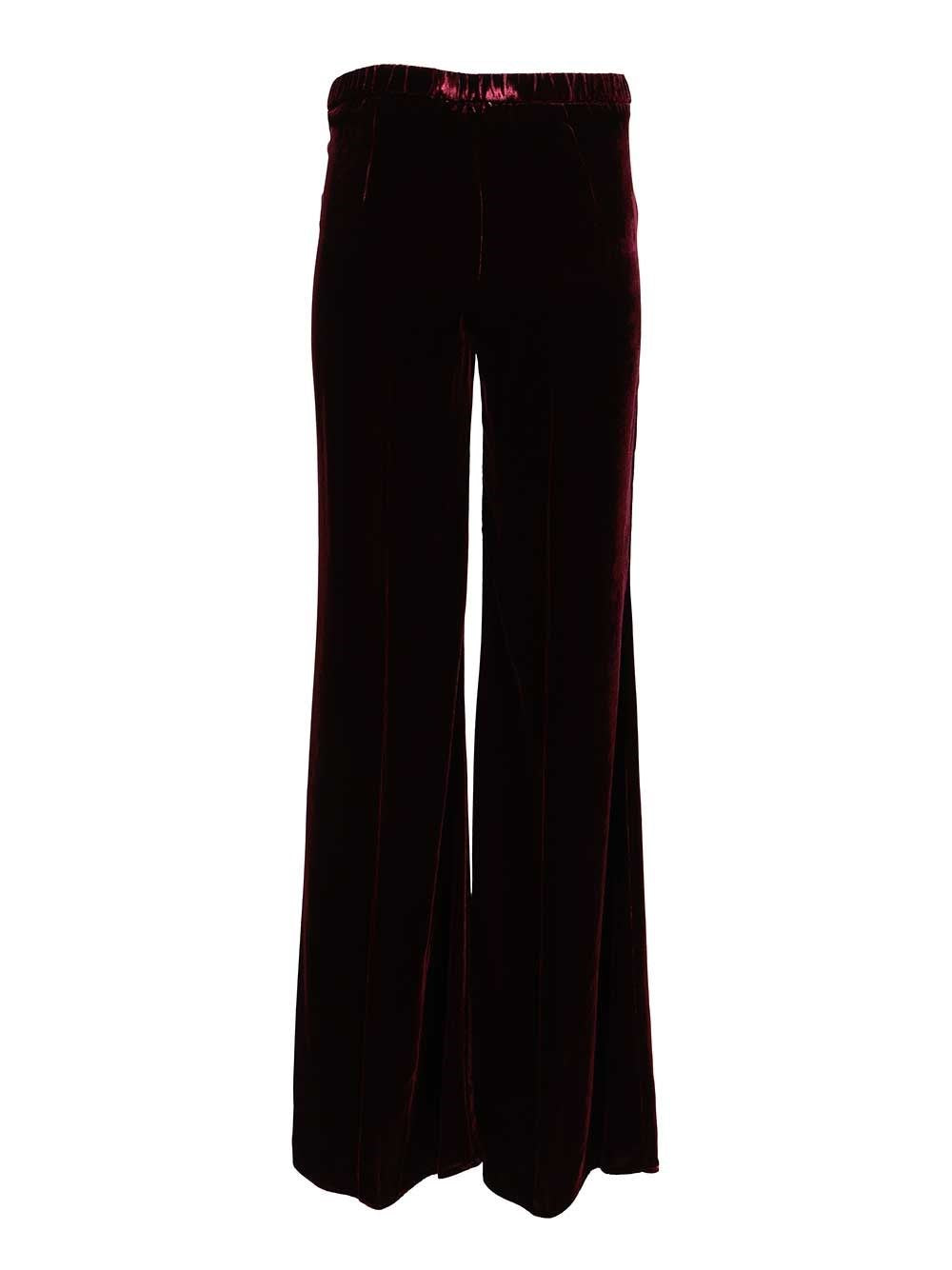 Forte_Forte Women Smooth Velvet Flared Trousers FORTE FORTE