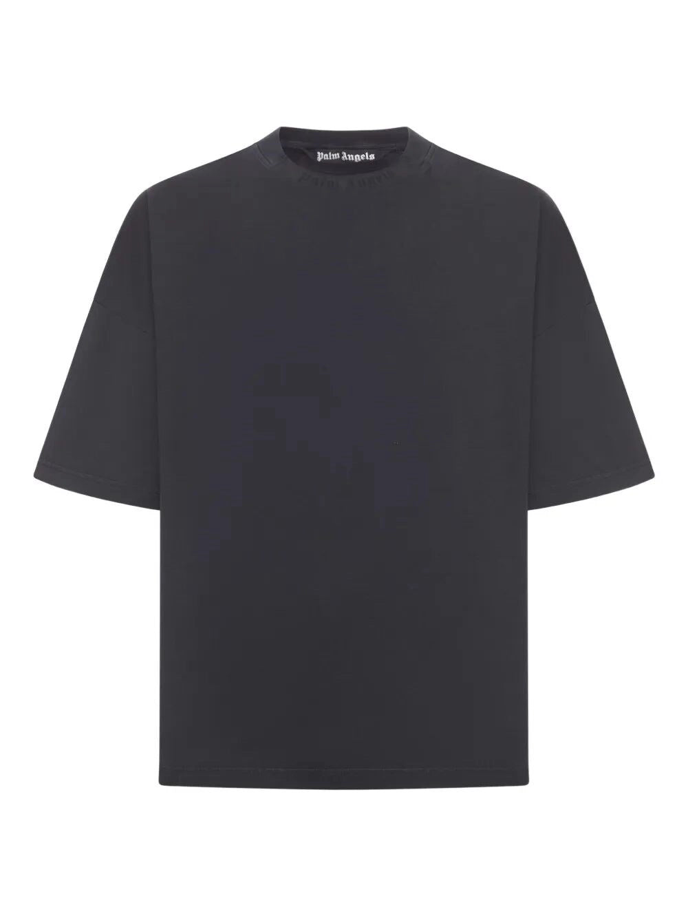 Palm Angels Men `Curved Logo` Loose Collar T-Shirt PALM ANGELS