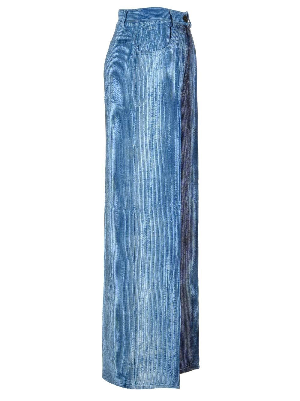 Forte_Forte Women Degradé Denim Velvet Wide Leg Pants Delavè FORTE FORTE