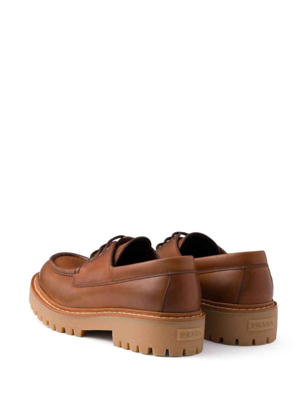 Prada Men Laced Leather Loafers PRADA