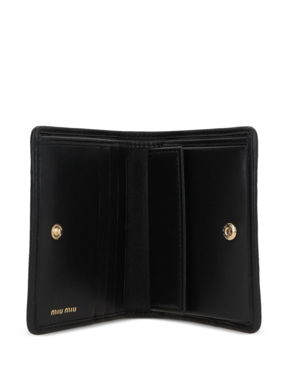 Miu Miu Women Small Matelassé Nappa Leather Wallet With Snap Closure MIU MIU