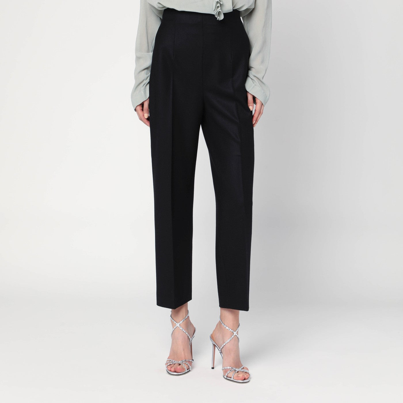 Alberta Ferretti Black Wool-Blend Trousers Women ALBERTA FERRETTI