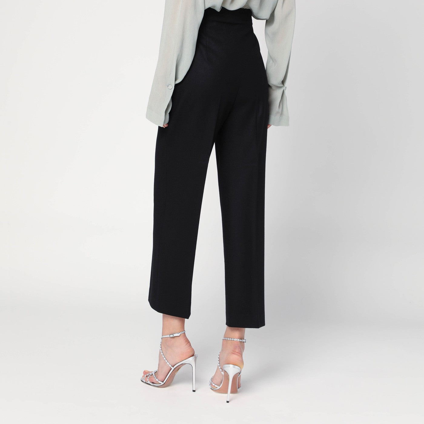 Alberta Ferretti Black Wool-Blend Trousers Women ALBERTA FERRETTI