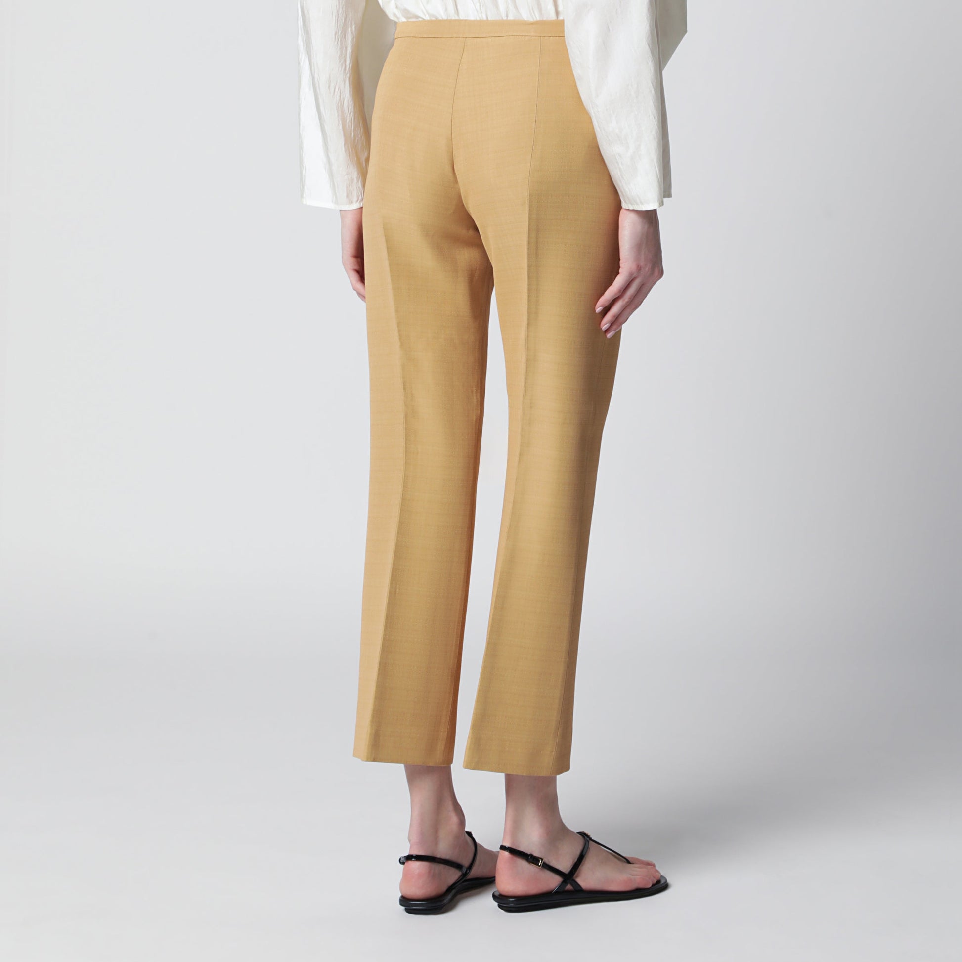 Alberta Ferretti Beige Ankle-Length Trousers In Viscose Blend Women ALBERTA FERRETTI