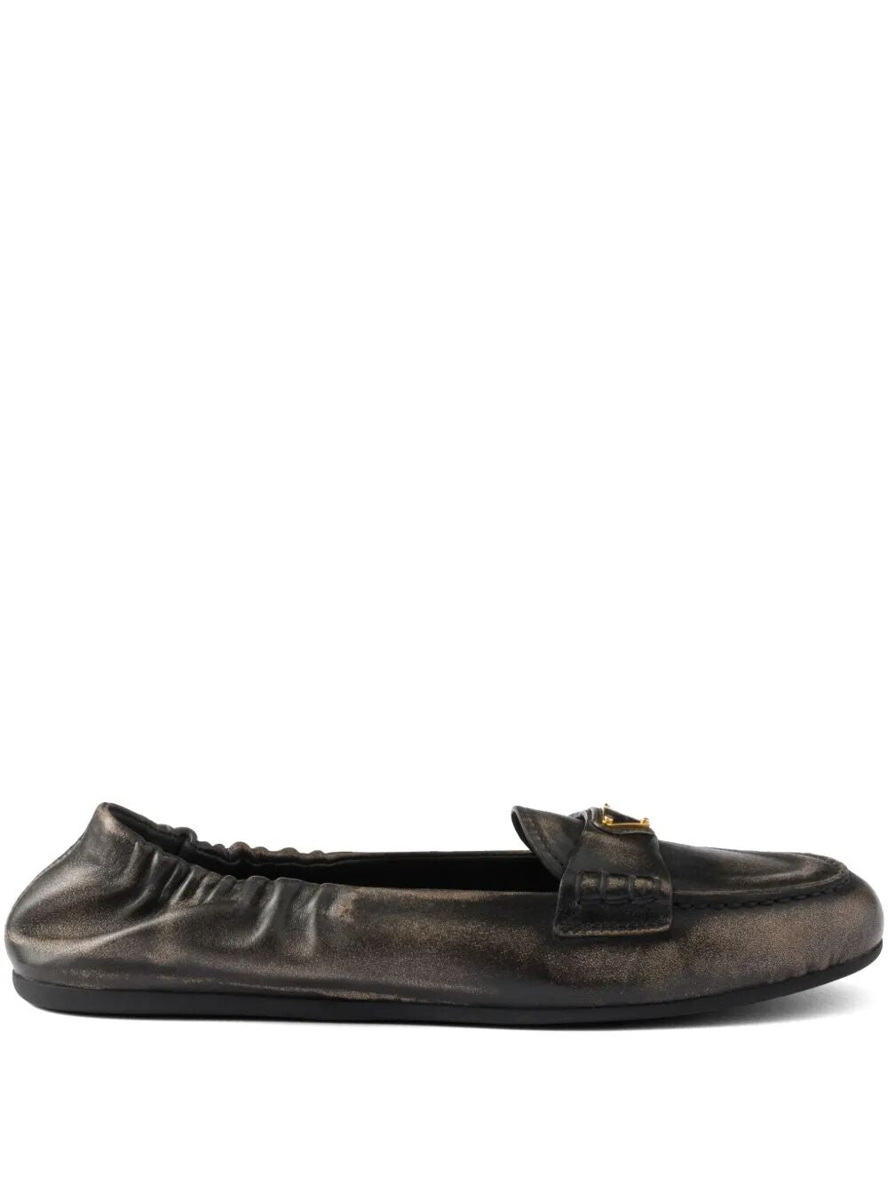 Prada Women Deconstructed And Flexible Nappa Leather Loafers PRADA